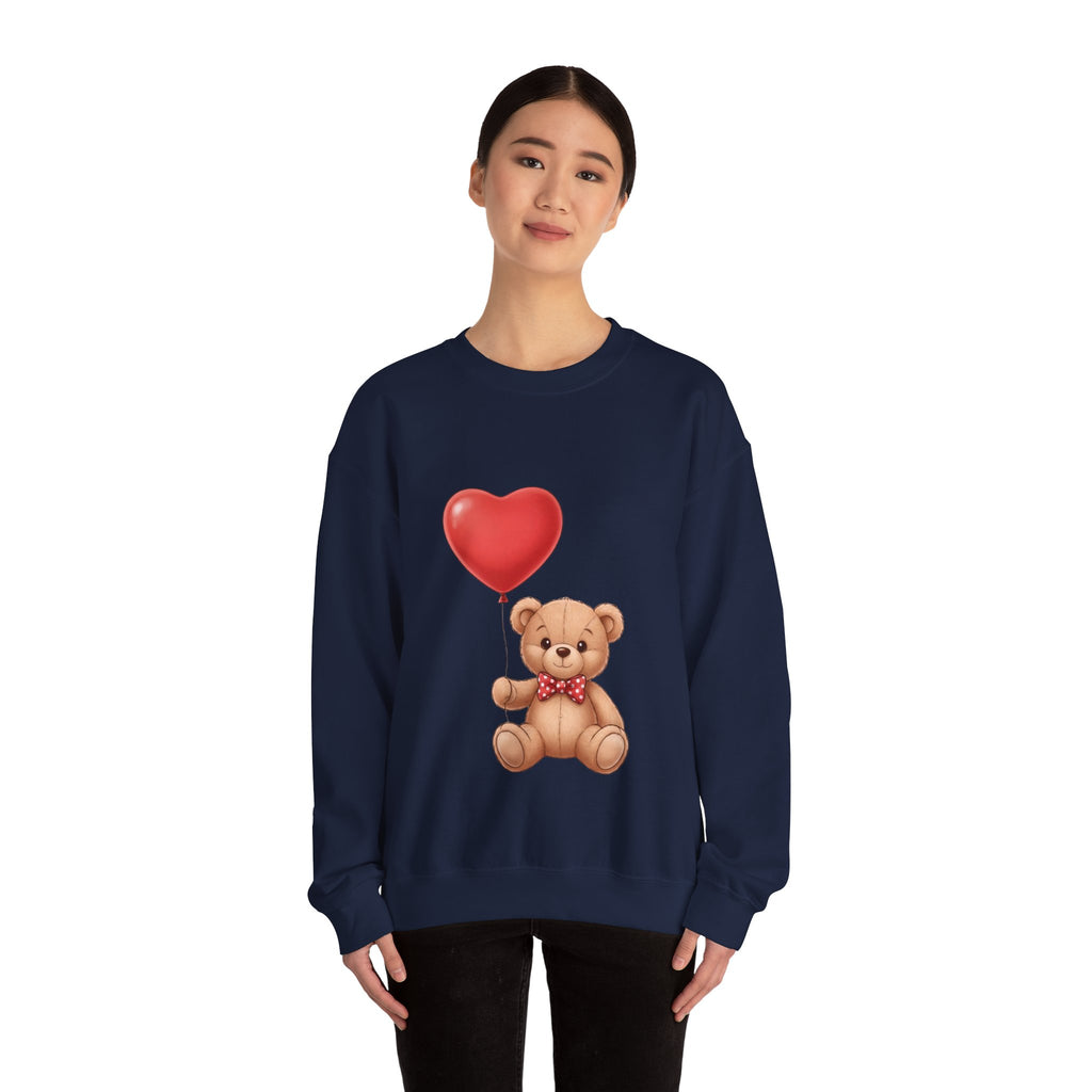 Teddy Bear with Heart Balloon Sweatshirt