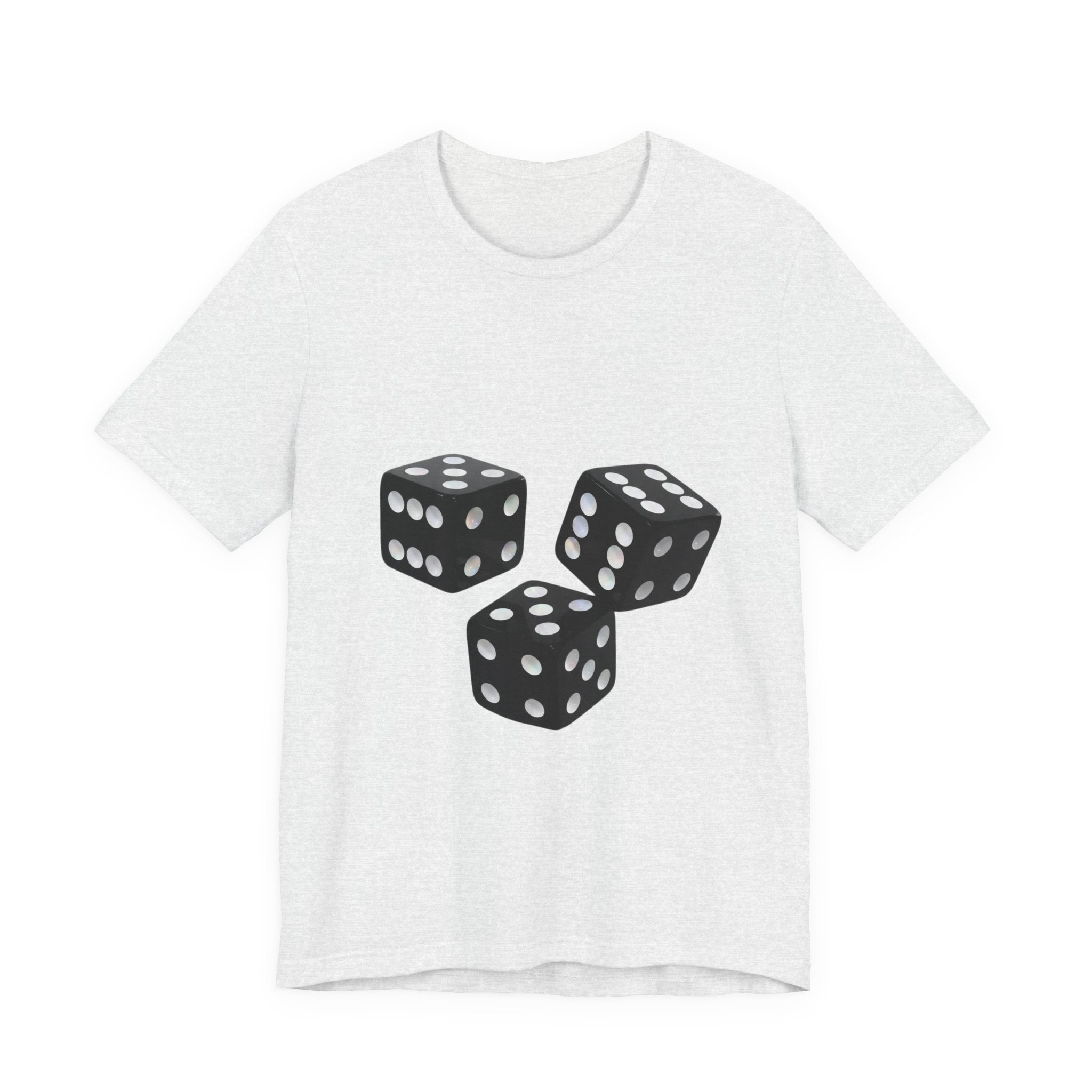 Dice Graphic Tee — Minimalist Black Dice T-Shirt for Gamers & Casino Fans