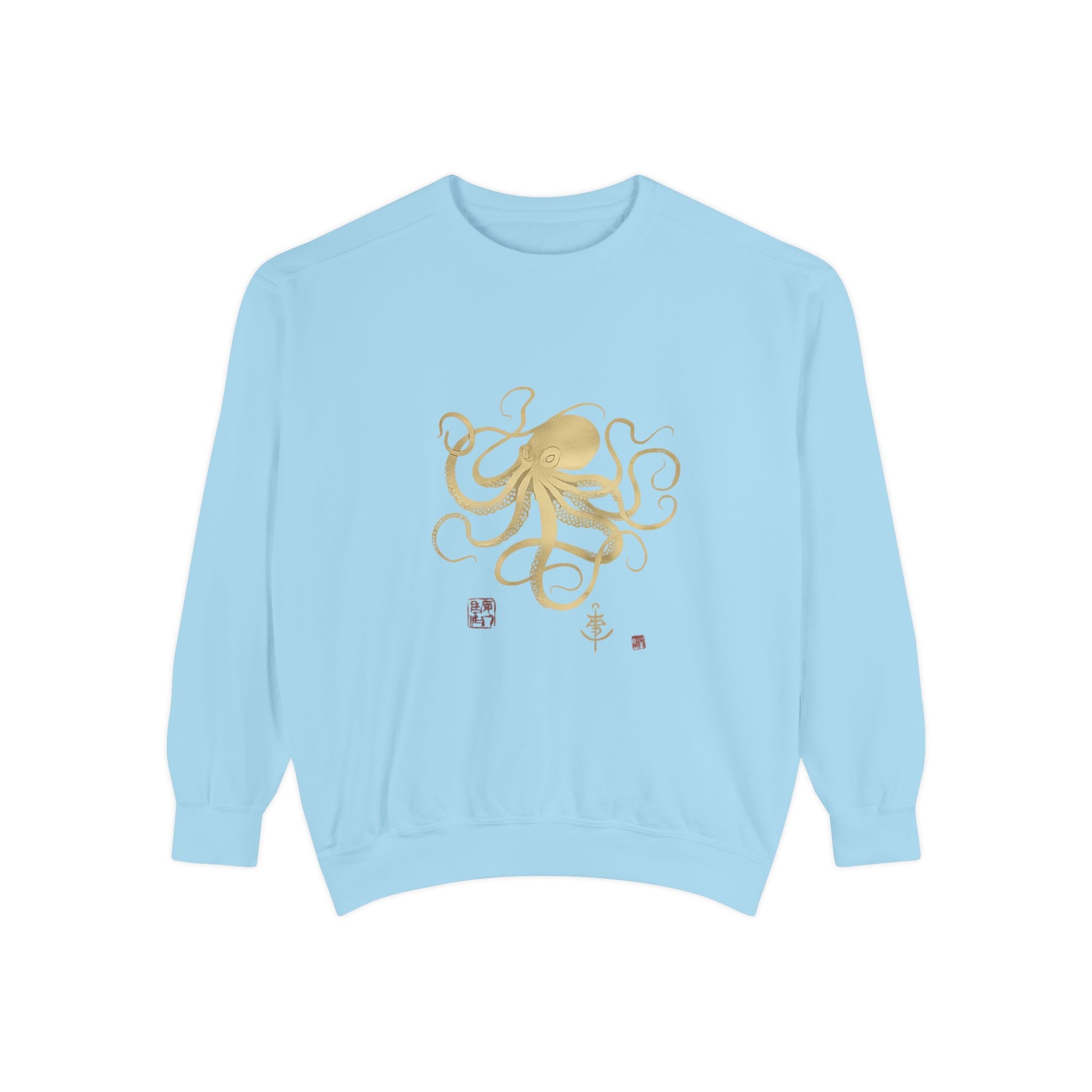 Gold Octopus Sweatshirt — Nautical Graphic Crewneck