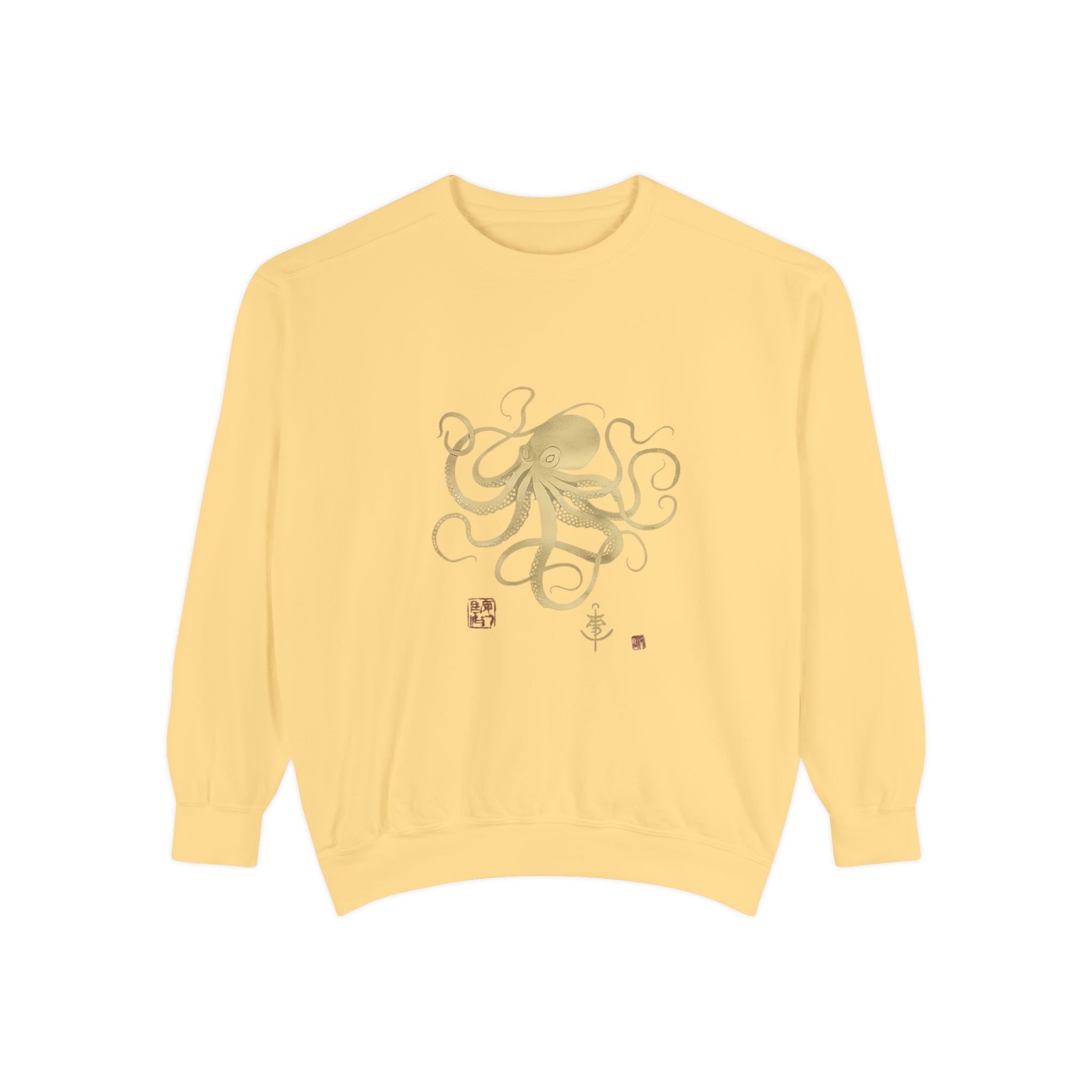 Gold Octopus Sweatshirt — Nautical Graphic Crewneck