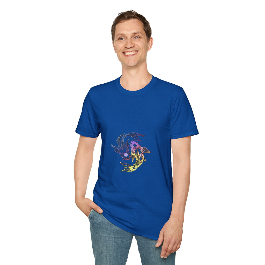Koi Yin Yang T-Shirt — Colorful Japanese Carp Circle Graphic Tee
