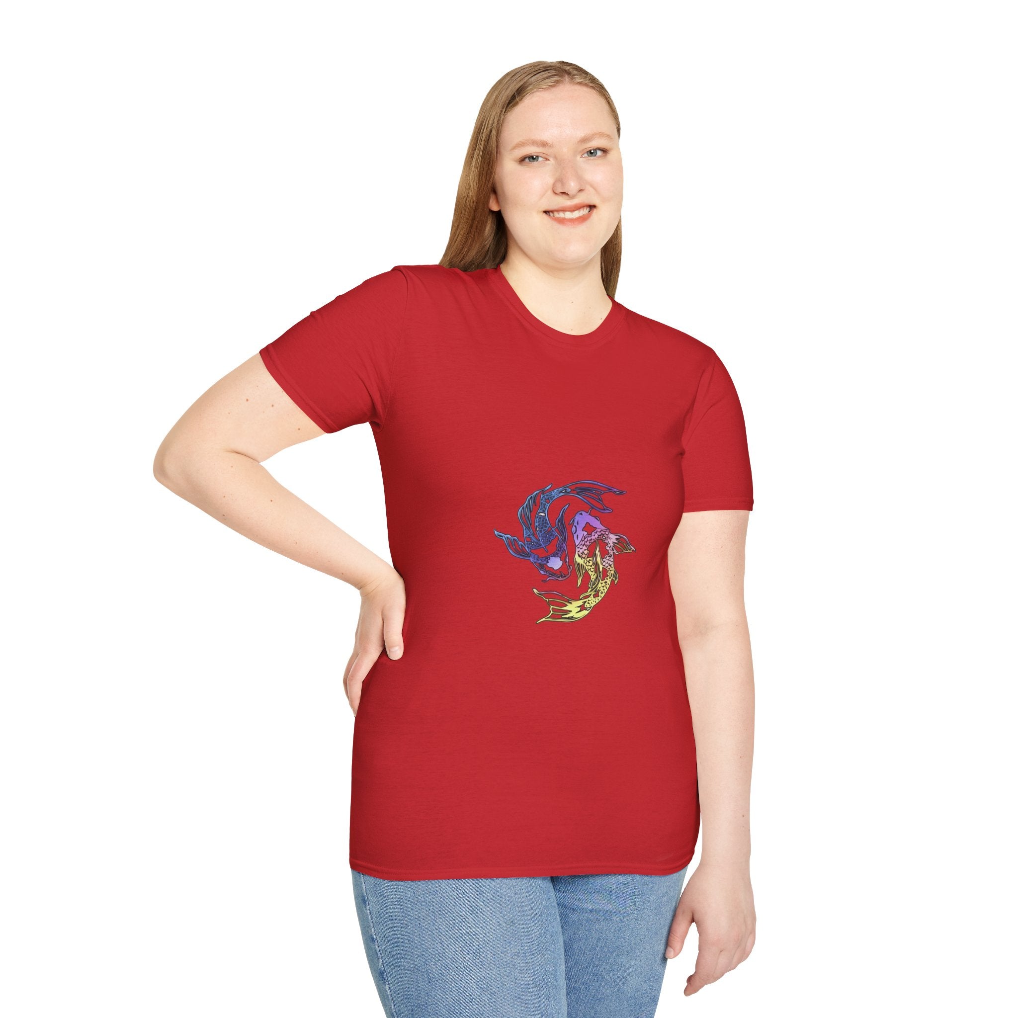 Koi Yin Yang T-Shirt — Colorful Japanese Carp Circle Graphic Tee