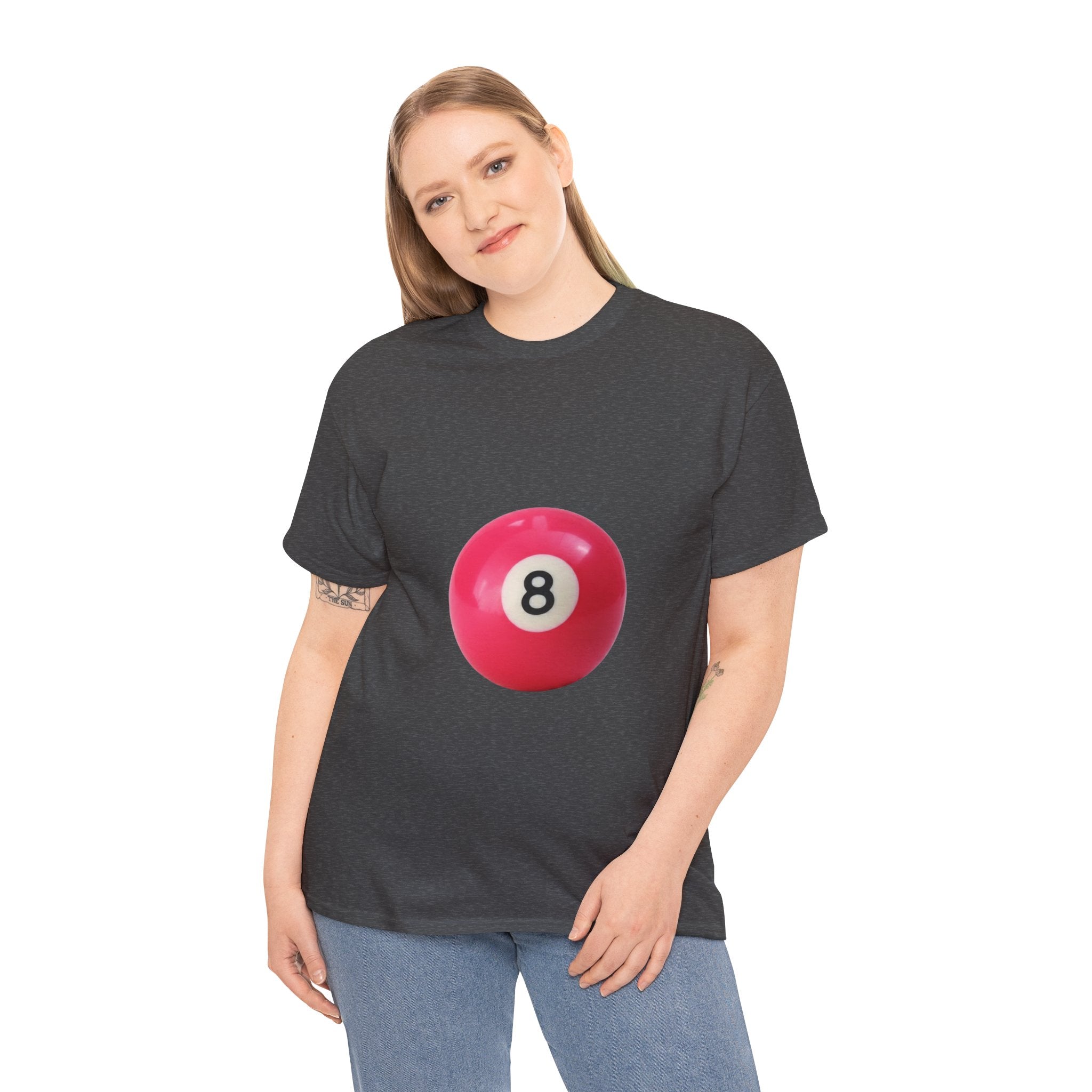 8-Ball Graphic Tee — Pink Pool Ball Casual T-Shirt
