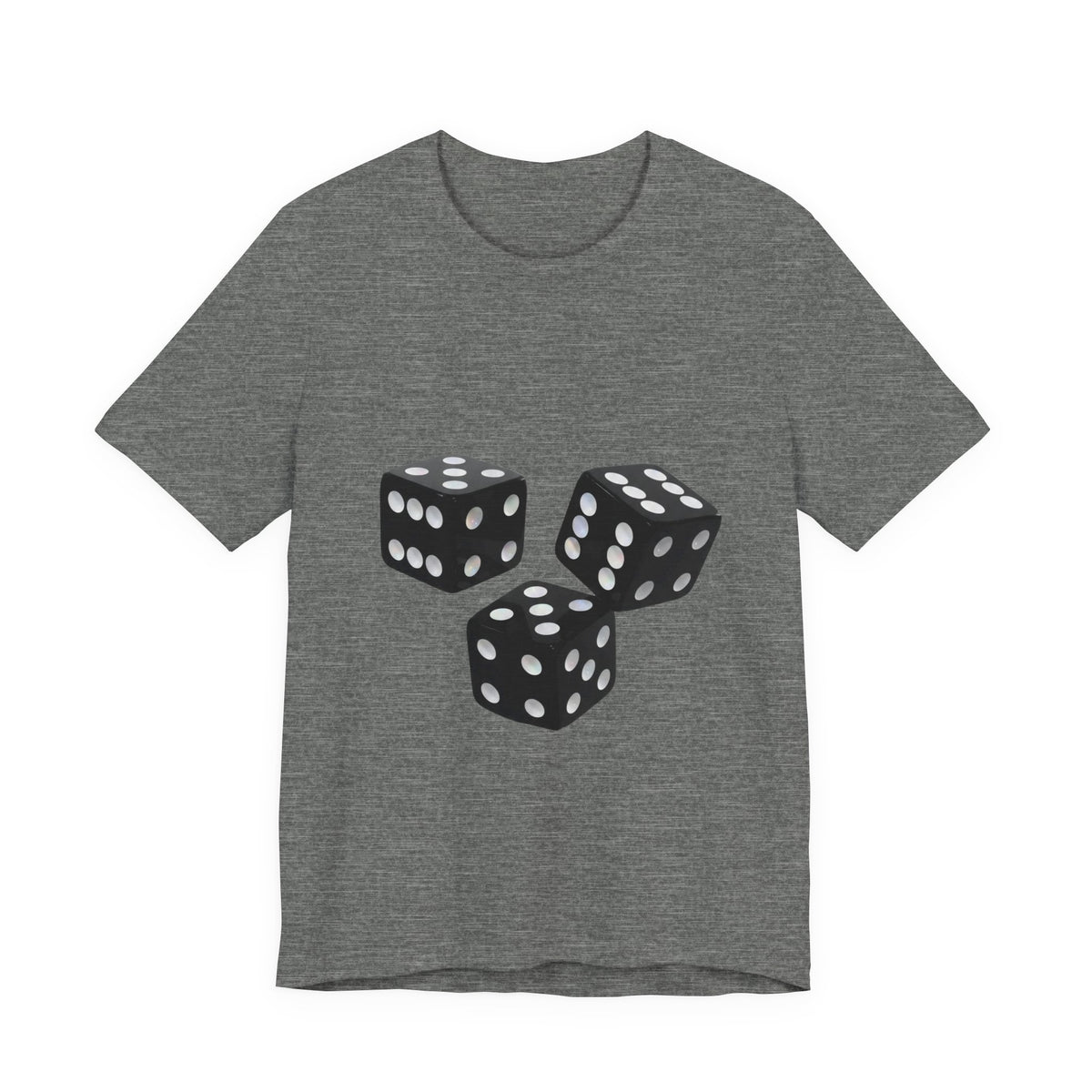 Dice Graphic Tee — Minimalist Black Dice T-Shirt for Gamers & Casino Fans
