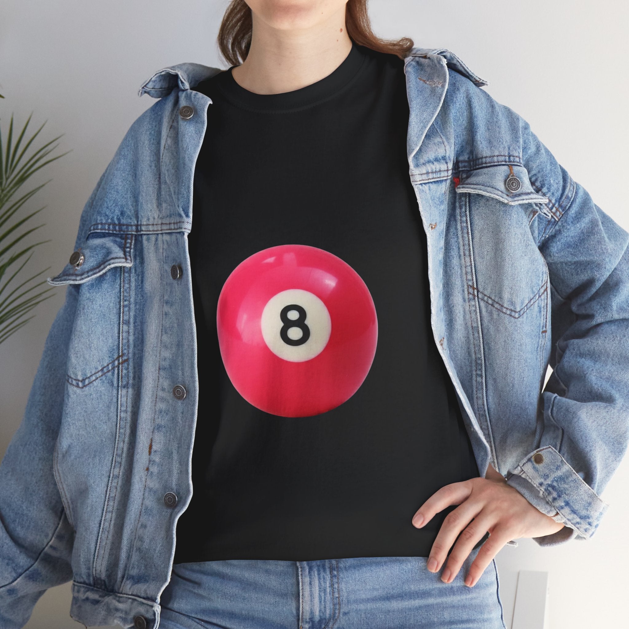 8-Ball Graphic Tee — Pink Pool Ball Casual T-Shirt