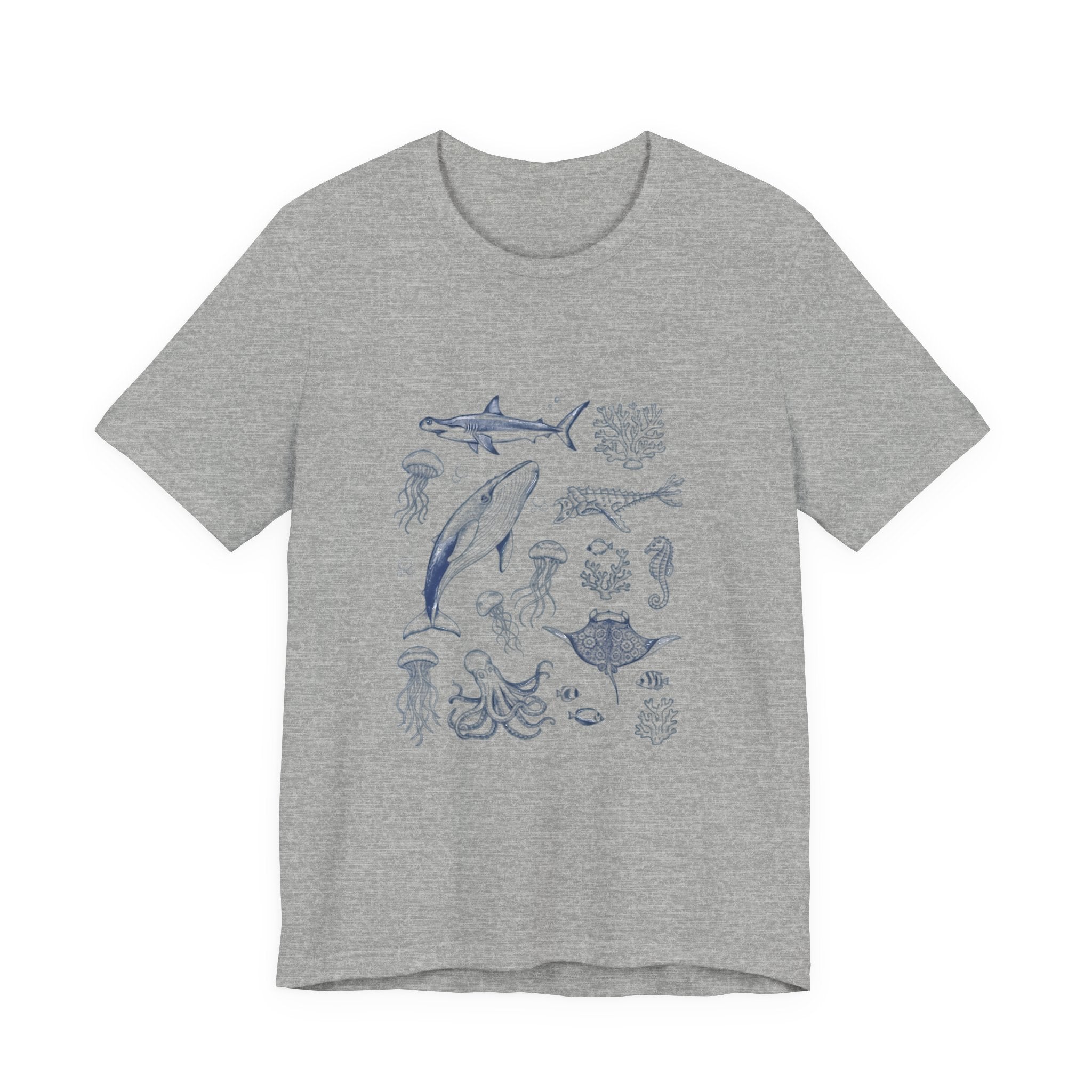 Ocean Wildlife Illustration T‑Shirt — Marine Life Chart Tee