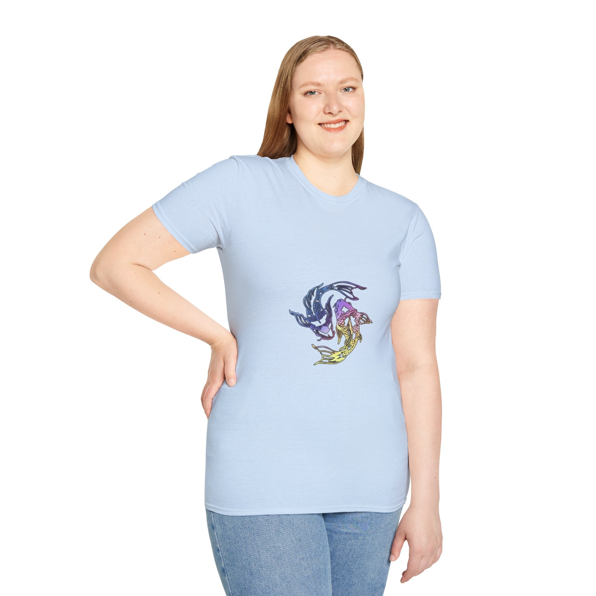 Koi Yin Yang T-Shirt — Colorful Japanese Carp Circle Graphic Tee