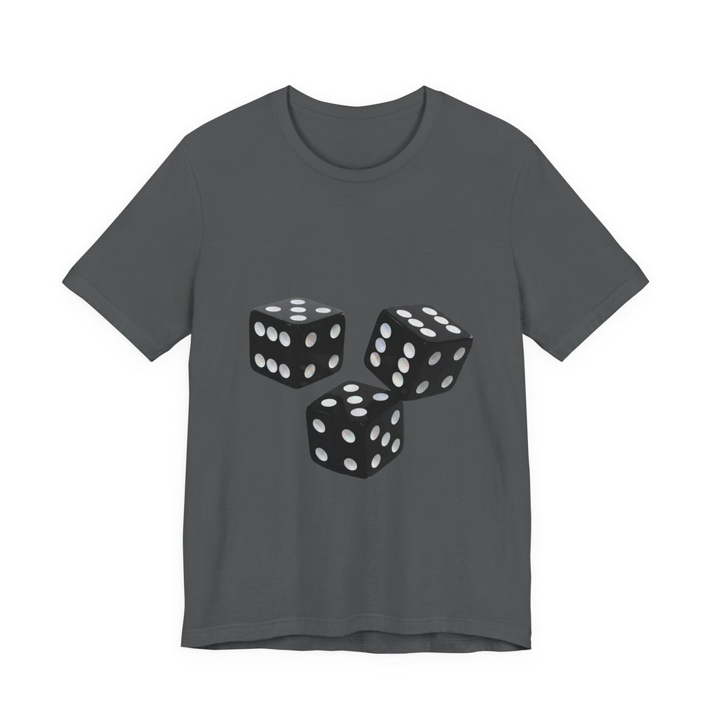 Dice Graphic Tee — Minimalist Black Dice T-Shirt for Gamers & Casino Fans