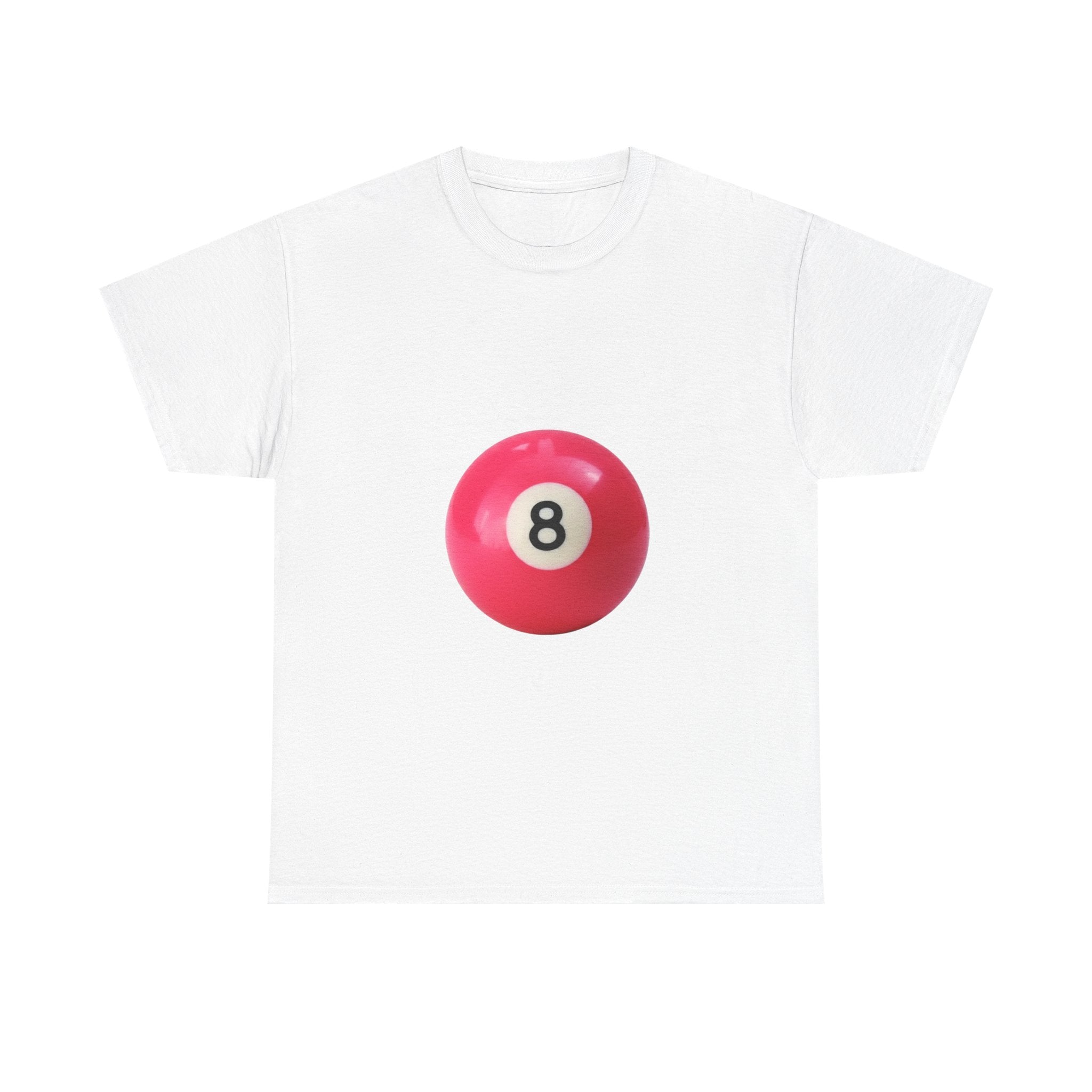 8-Ball Graphic Tee — Pink Pool Ball Casual T-Shirt