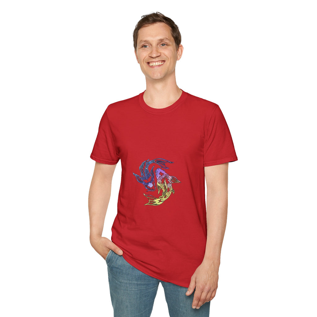 Koi Yin Yang T-Shirt — Colorful Japanese Carp Circle Graphic Tee