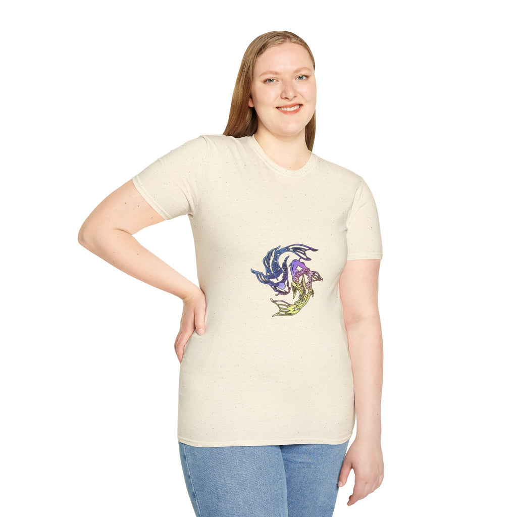 Koi Yin Yang T-Shirt — Colorful Japanese Carp Circle Graphic Tee
