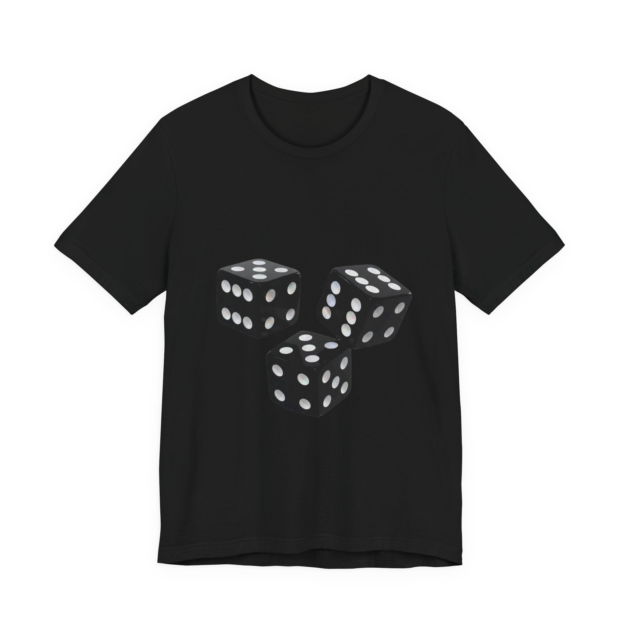 Dice Graphic Tee — Minimalist Black Dice T-Shirt for Gamers & Casino Fans