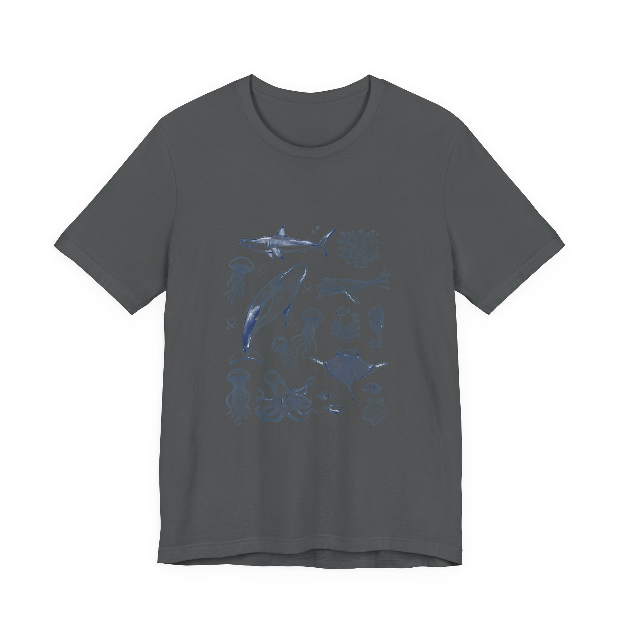 Ocean Wildlife Illustration T‑Shirt — Marine Life Chart Tee