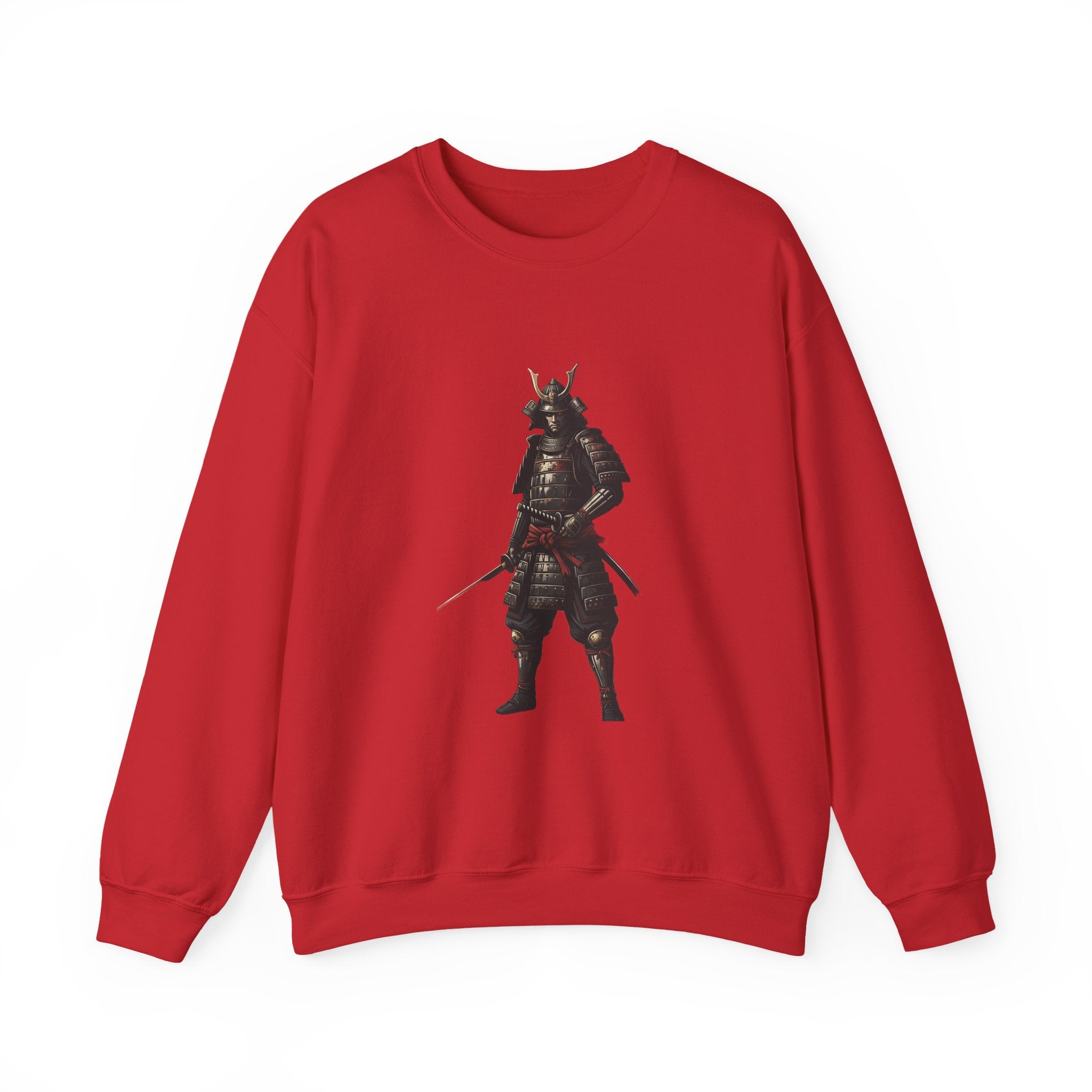 Samurai Warrior Crewneck Sweatshirt — Feudal Japan Armor Graphic