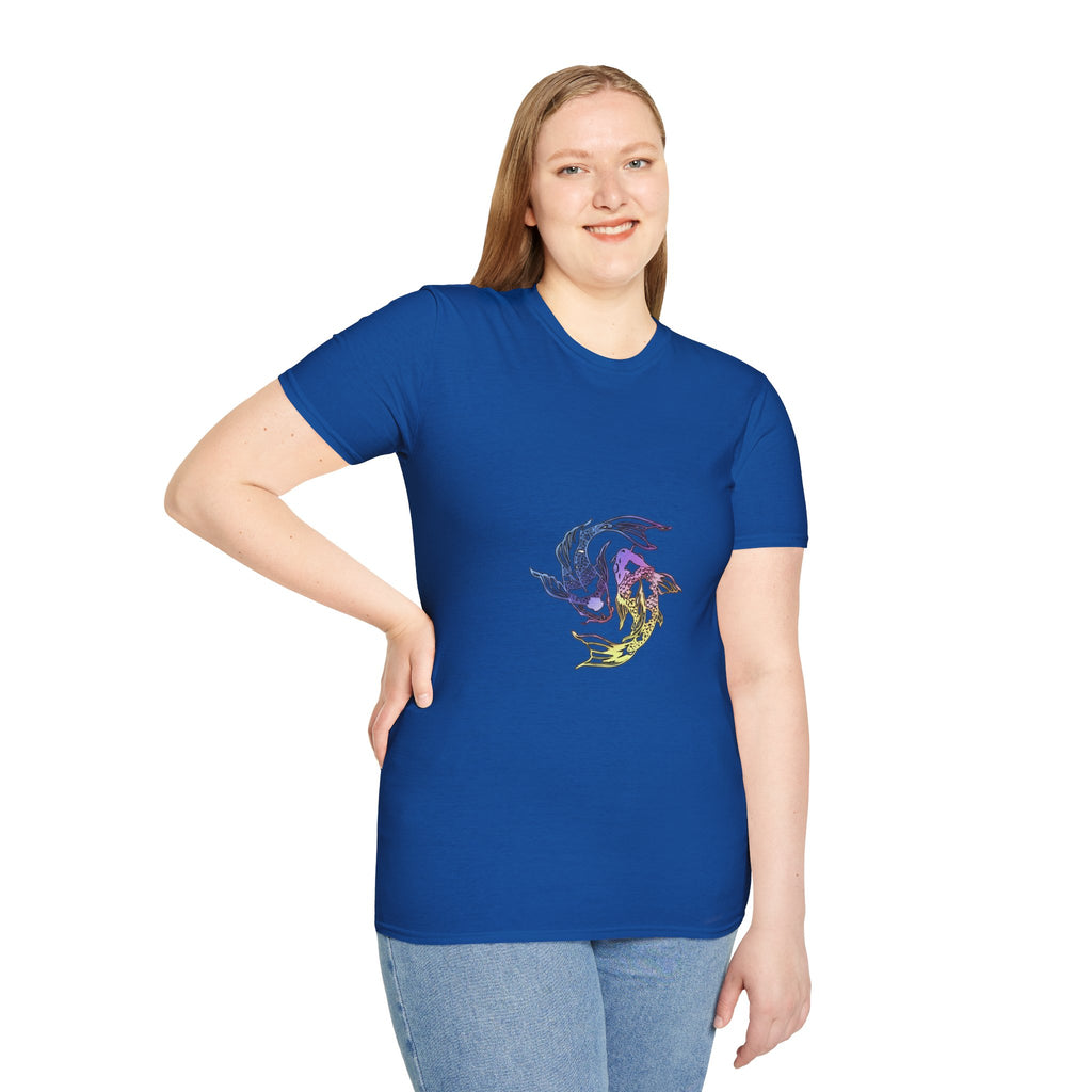 Koi Yin Yang T-Shirt — Colorful Japanese Carp Circle Graphic Tee