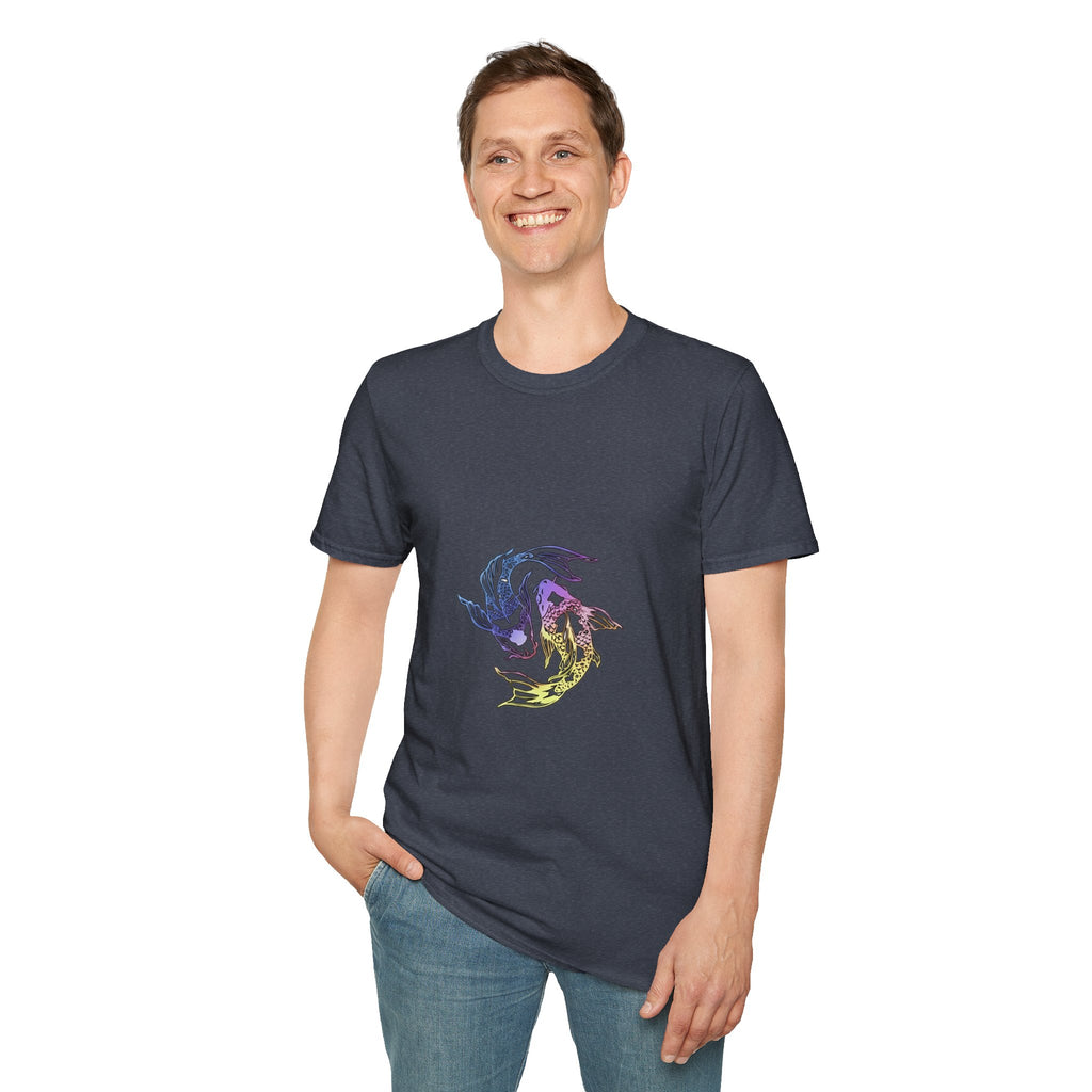 Koi Yin Yang T-Shirt — Colorful Japanese Carp Circle Graphic Tee