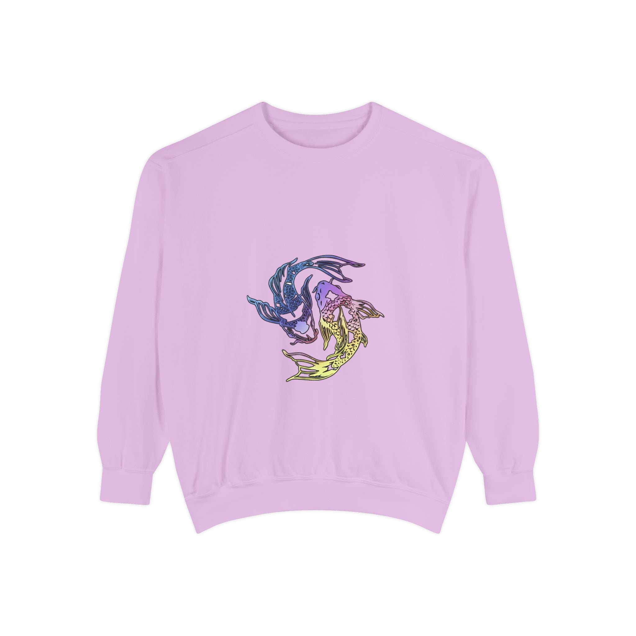 Koi Circle Sweatshirt — Colorful Yin Yang Fish Graphic