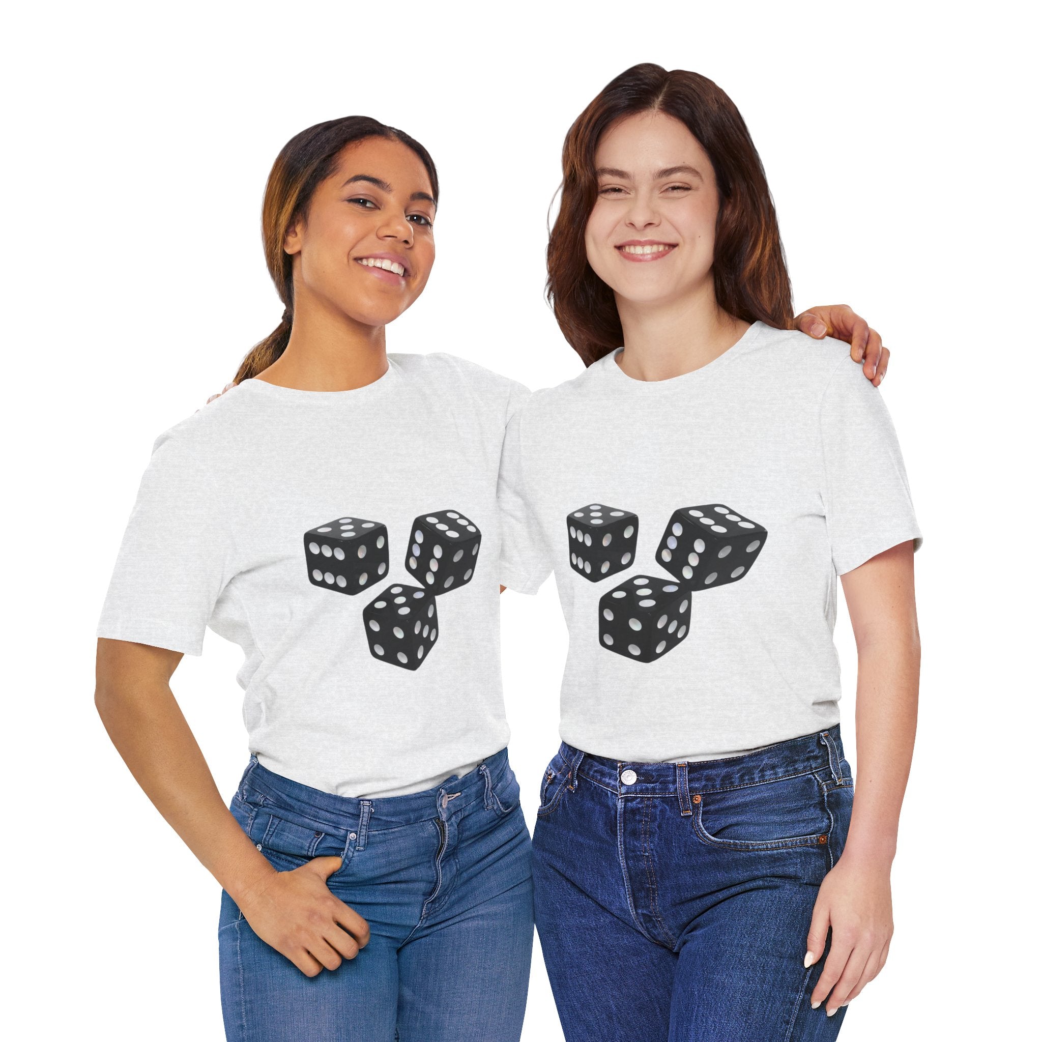 Dice Graphic Tee — Minimalist Black Dice T-Shirt for Gamers & Casino Fans