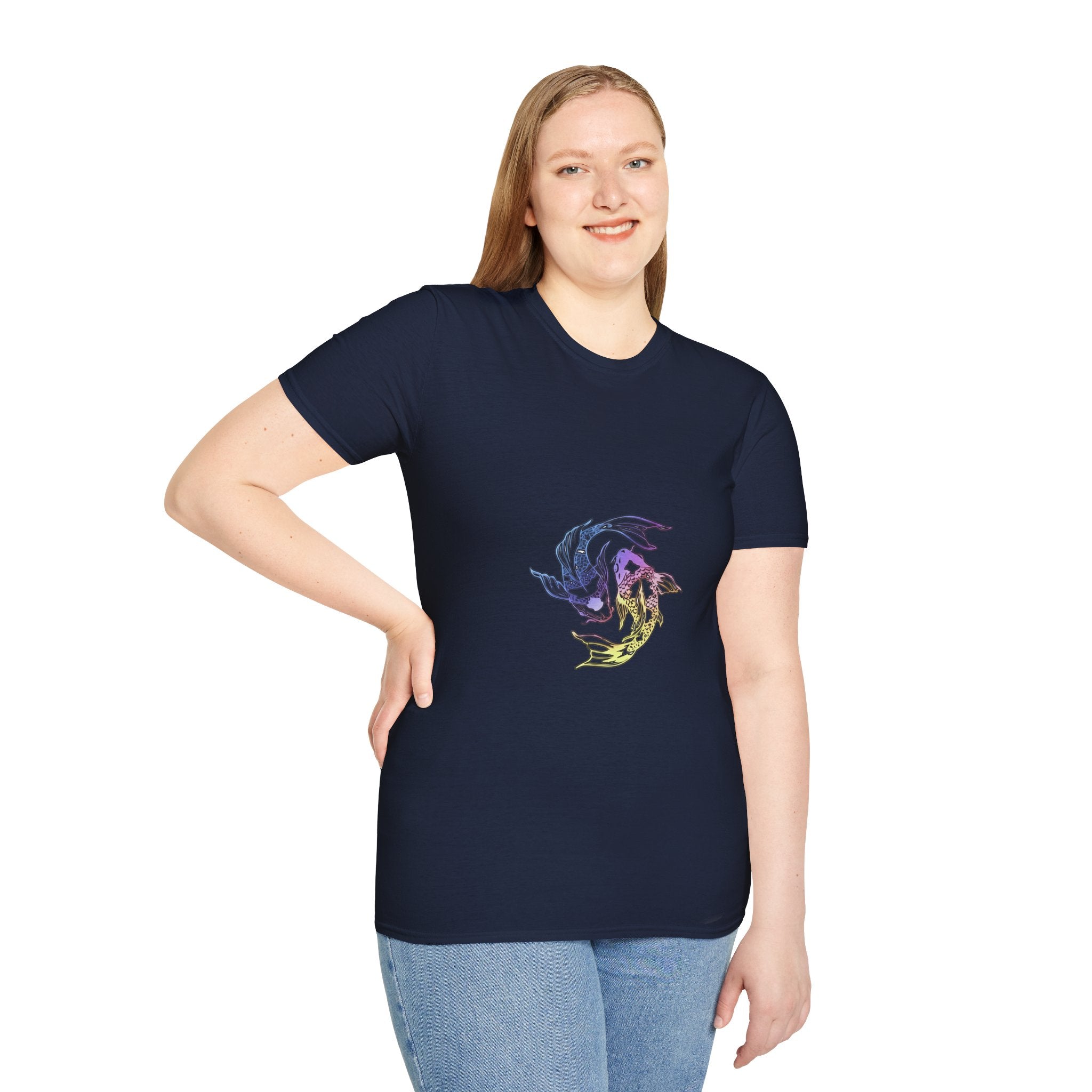 Koi Yin Yang T-Shirt — Colorful Japanese Carp Circle Graphic Tee