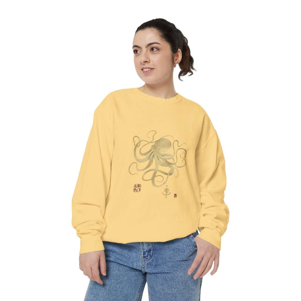 Gold Octopus Sweatshirt — Nautical Graphic Crewneck