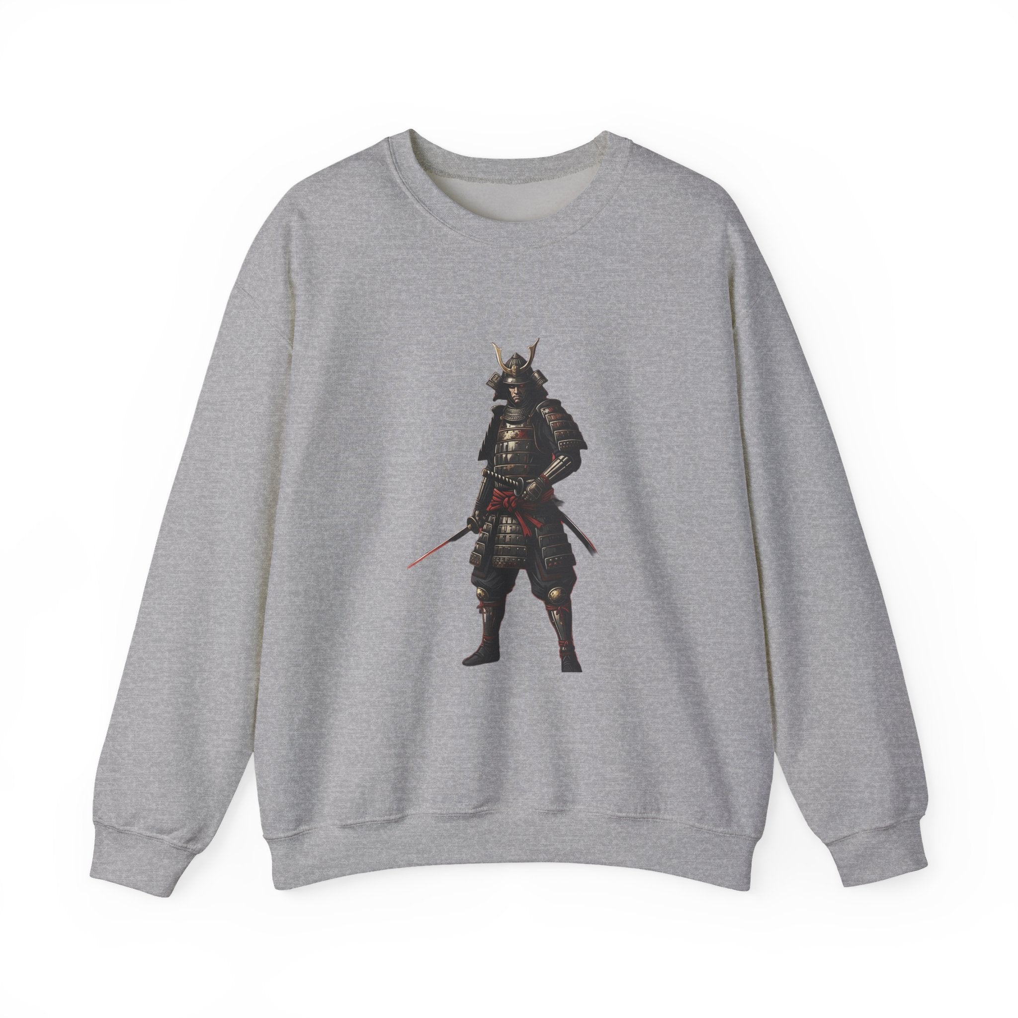 Samurai Warrior Crewneck Sweatshirt — Feudal Japan Armor Graphic