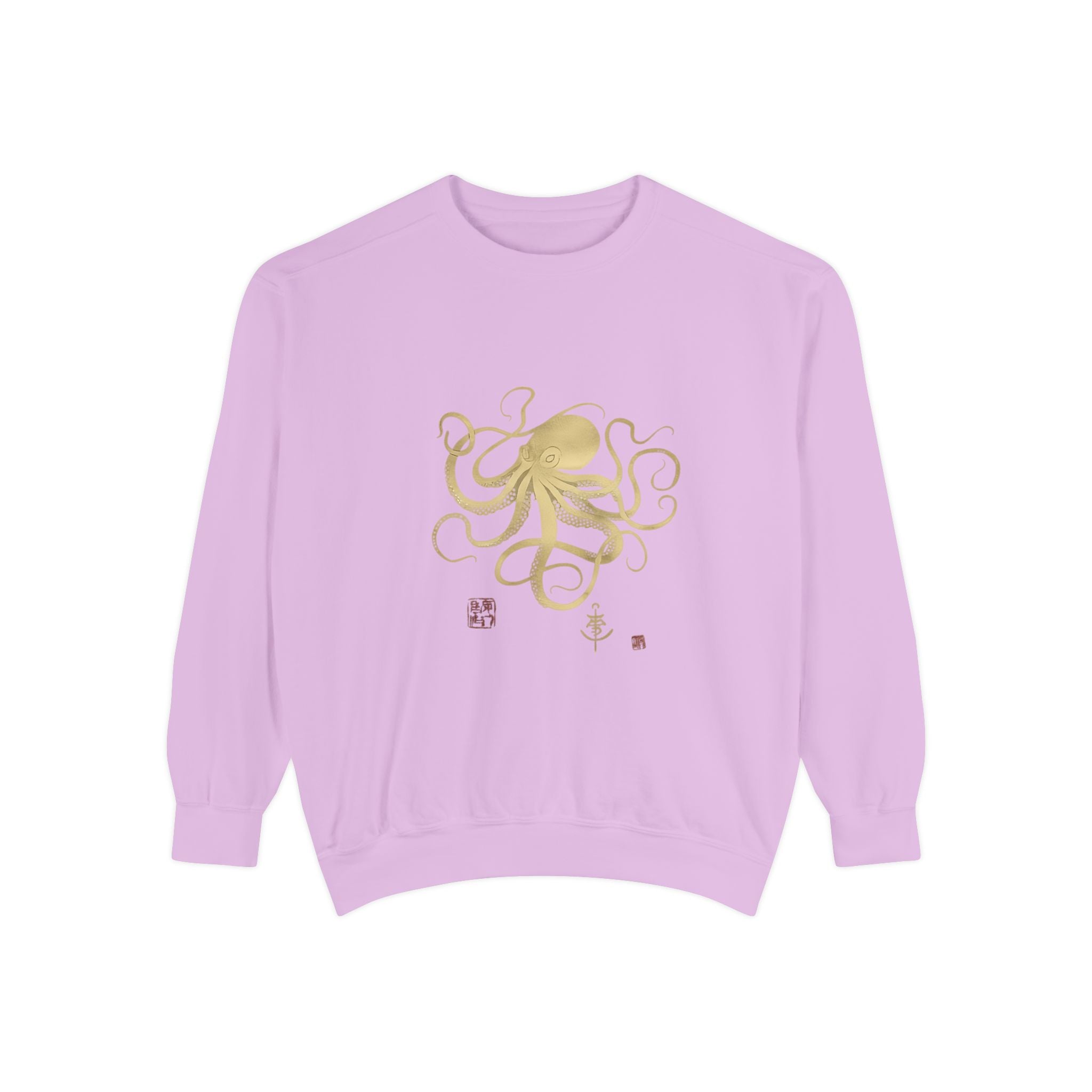 Gold Octopus Sweatshirt — Nautical Graphic Crewneck