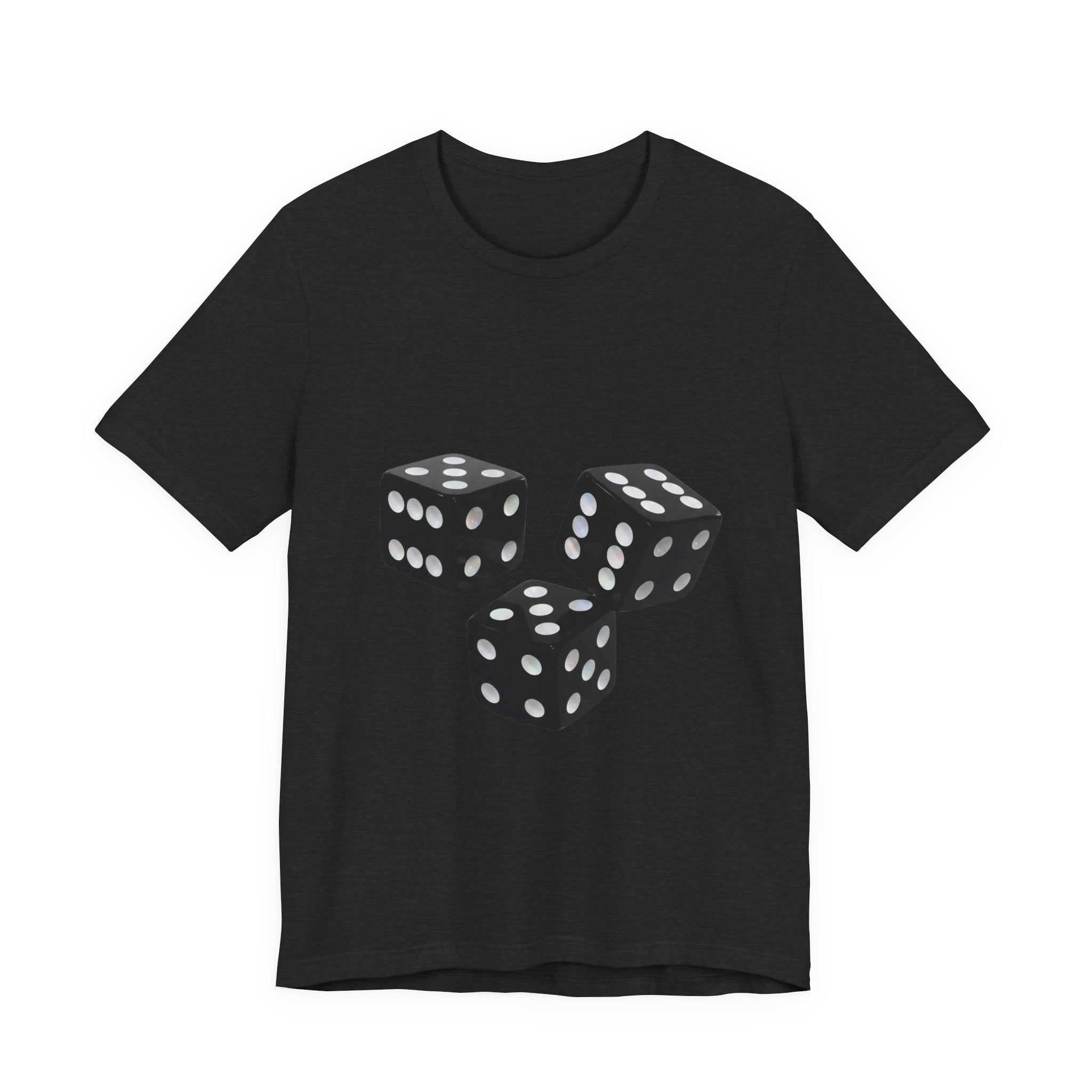Dice Graphic Tee — Minimalist Black Dice T-Shirt for Gamers & Casino Fans