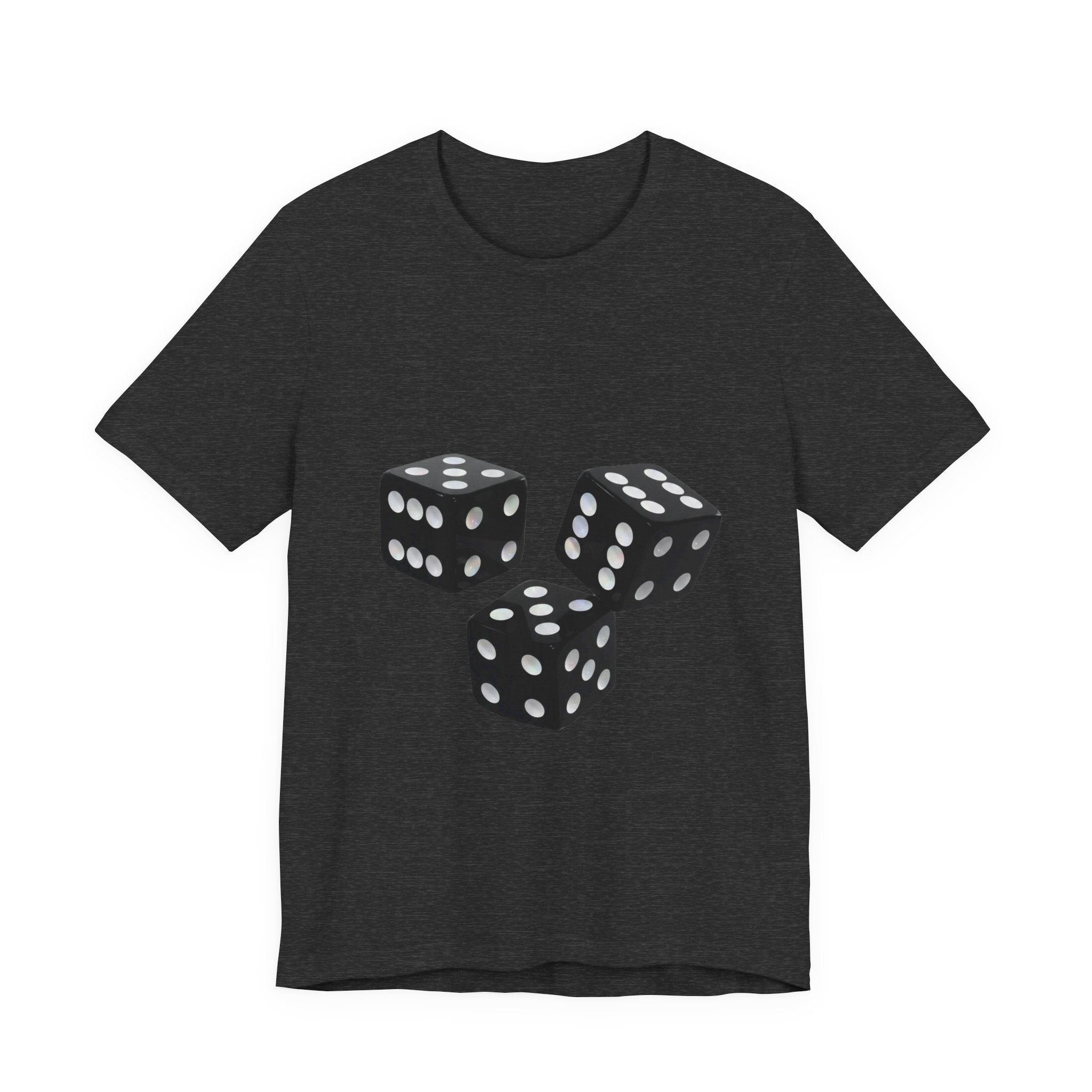 Dice Graphic Tee — Minimalist Black Dice T-Shirt for Gamers & Casino Fans