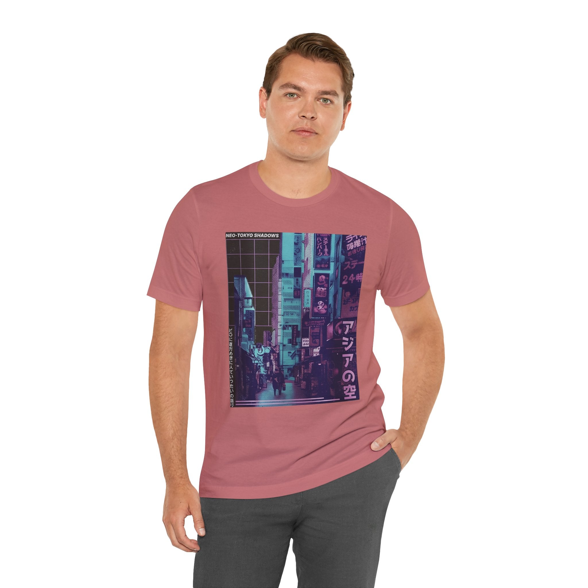 Vaporwave Tokyo Street T-Shirt — Retro Neon Japan Aesthetic Tee