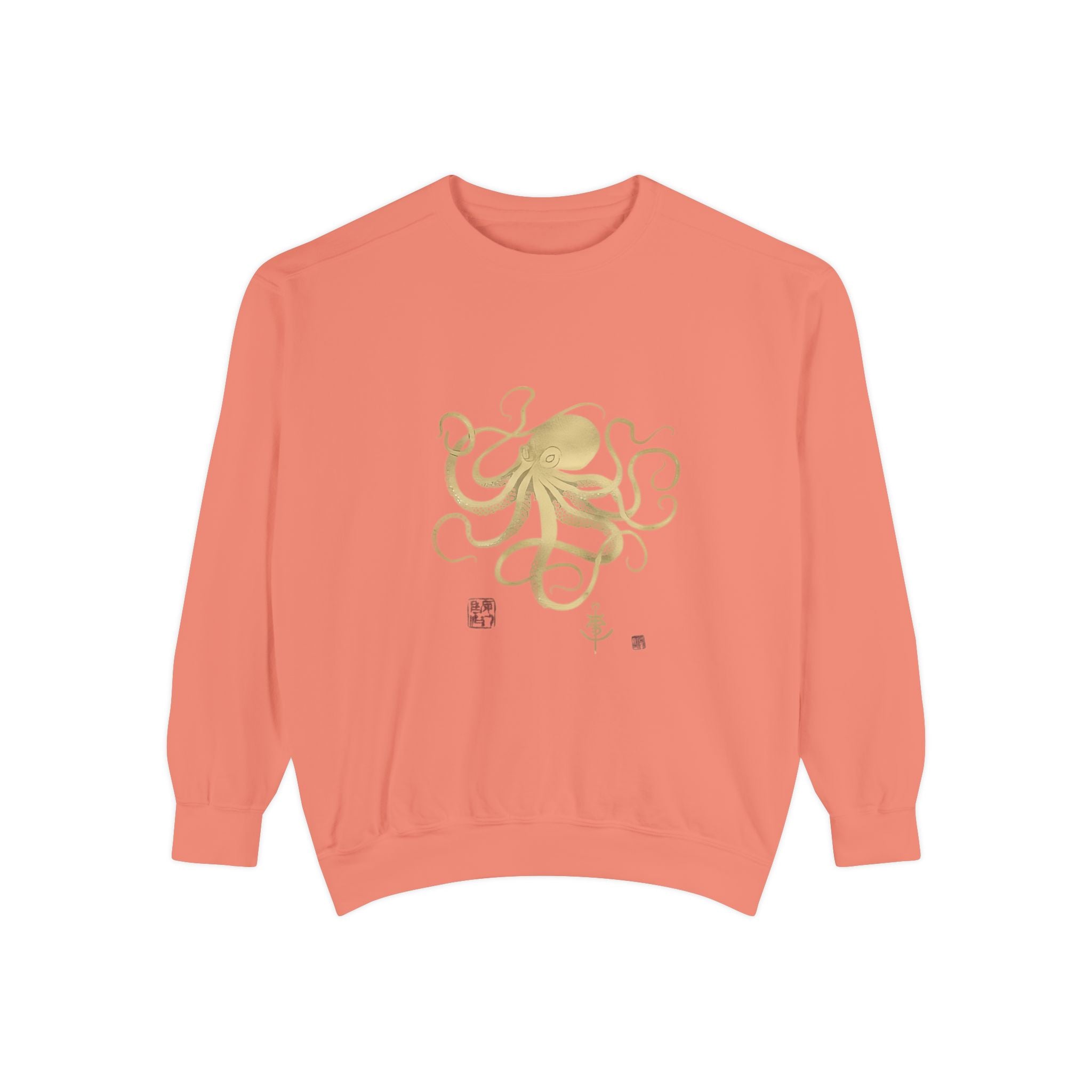 Gold Octopus Sweatshirt — Nautical Graphic Crewneck