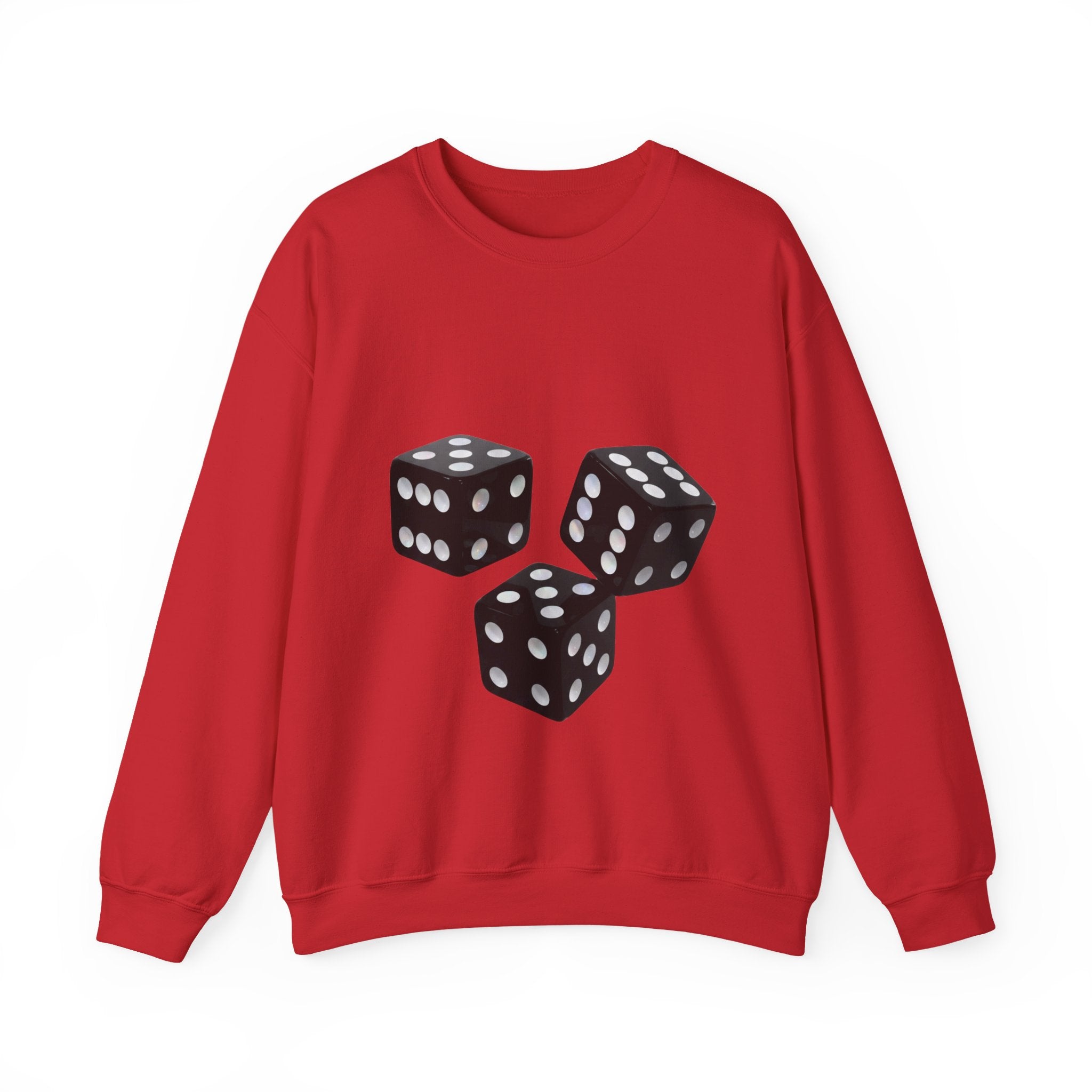 Dice Graphic Sweatshirt — Retro Black Dice Crewneck for Gamers