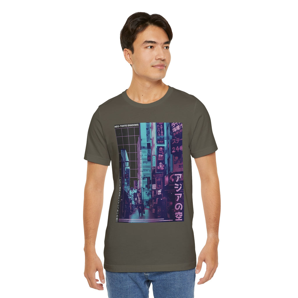 Vaporwave Tokyo Street T-Shirt — Retro Neon Japan Aesthetic Tee