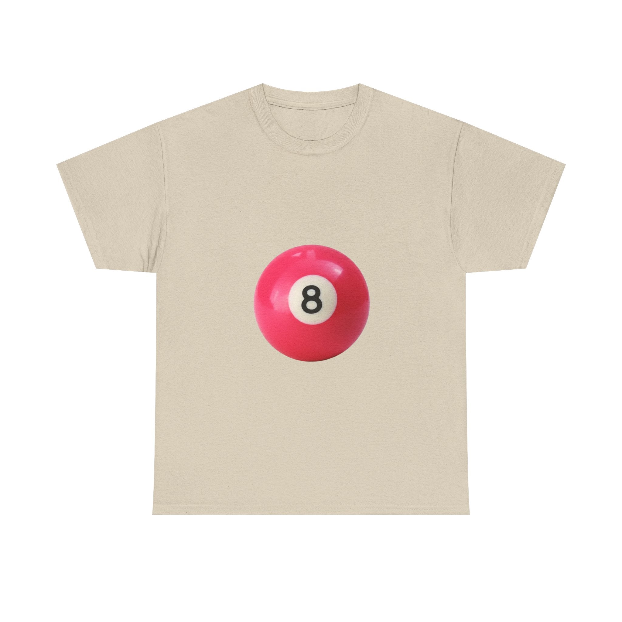 8-Ball Graphic Tee — Pink Pool Ball Casual T-Shirt