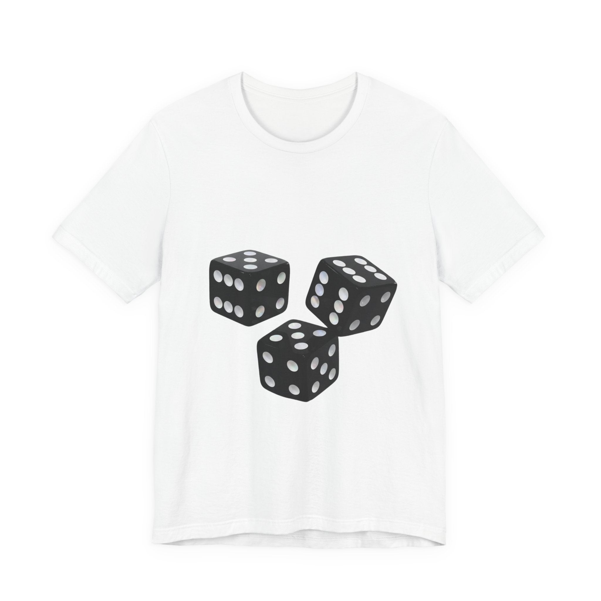Dice Graphic Tee — Minimalist Black Dice T-Shirt for Gamers & Casino Fans