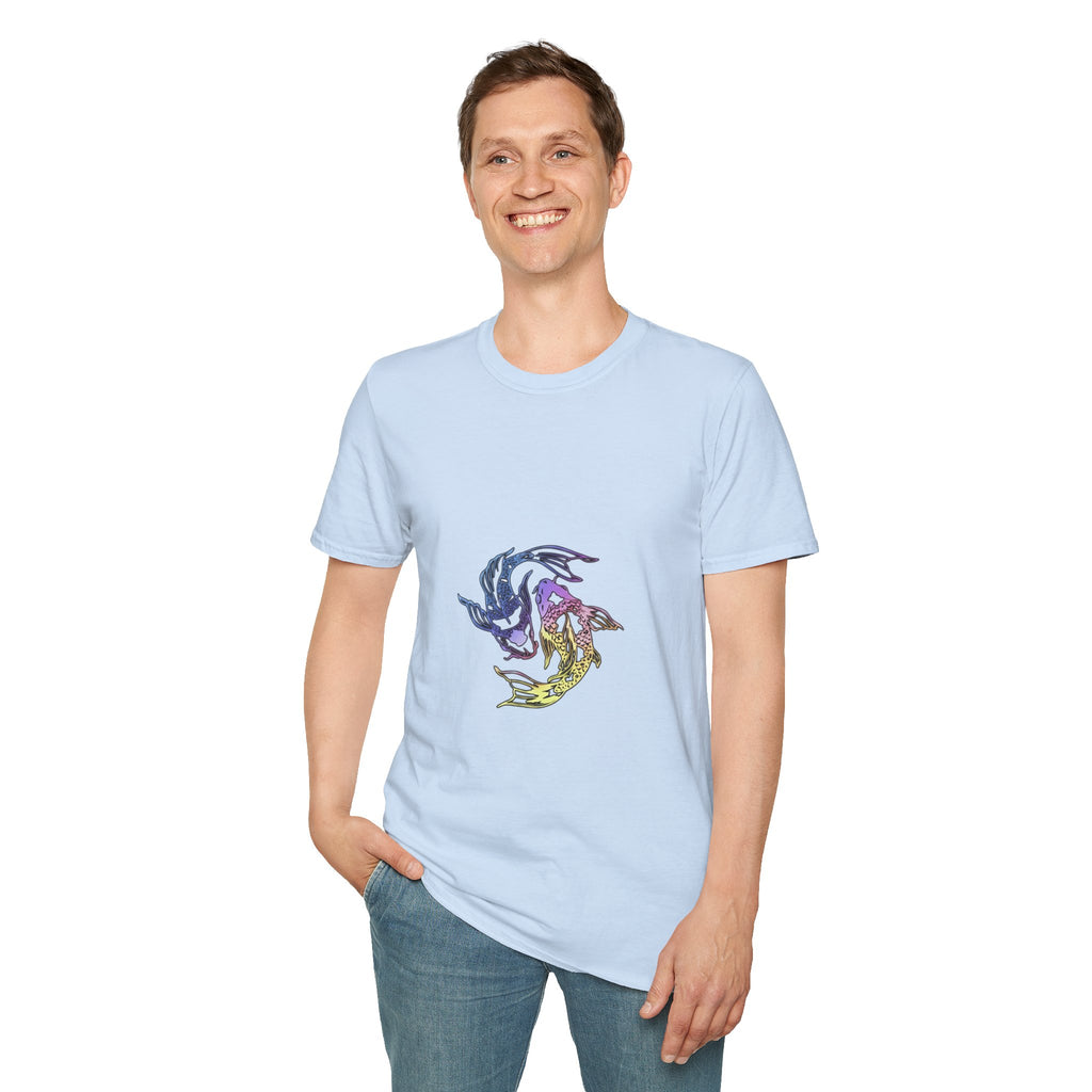 Koi Yin Yang T-Shirt — Colorful Japanese Carp Circle Graphic Tee