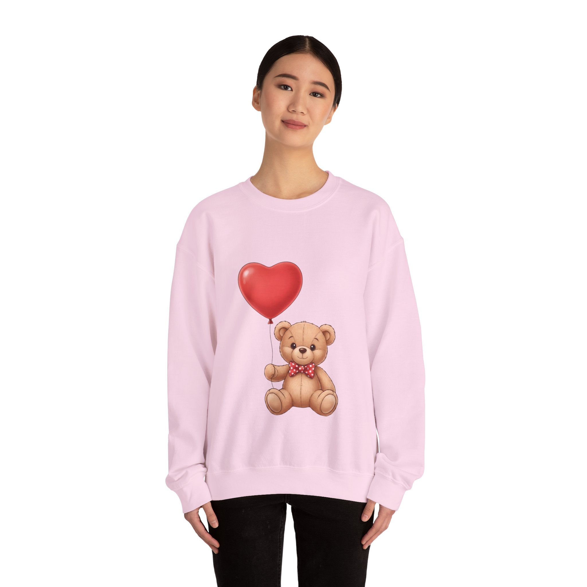 Teddy Bear with Heart Balloon Sweatshirt
