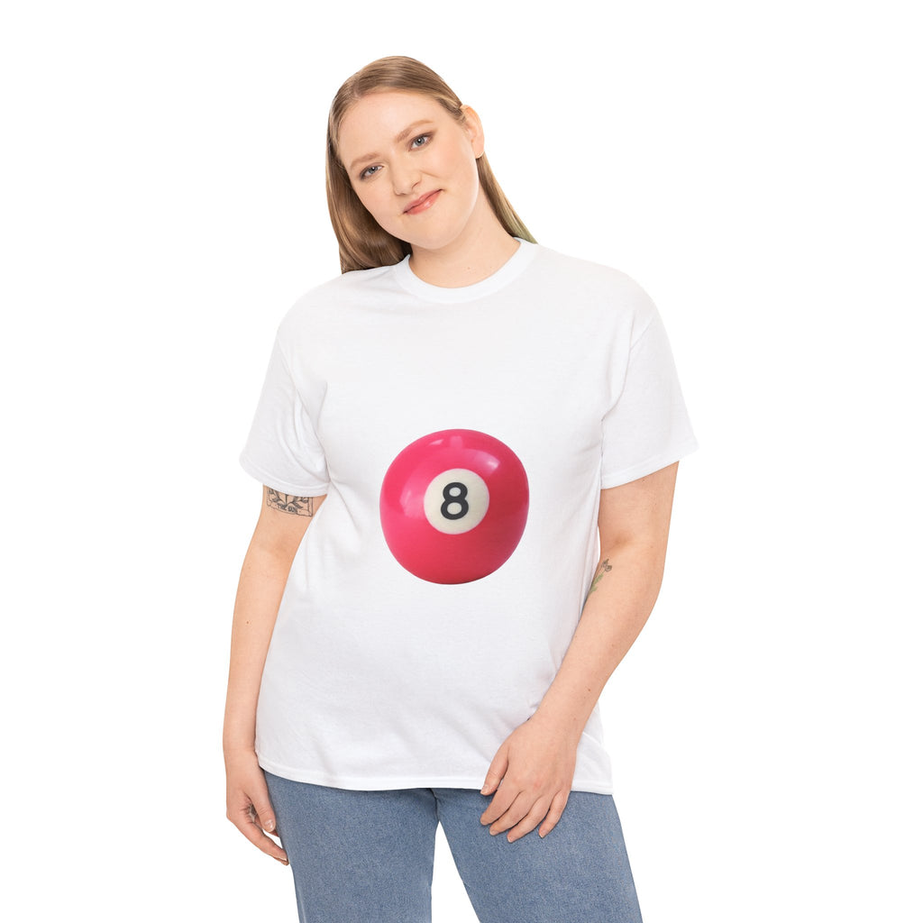 8-Ball Graphic Tee — Pink Pool Ball Casual T-Shirt