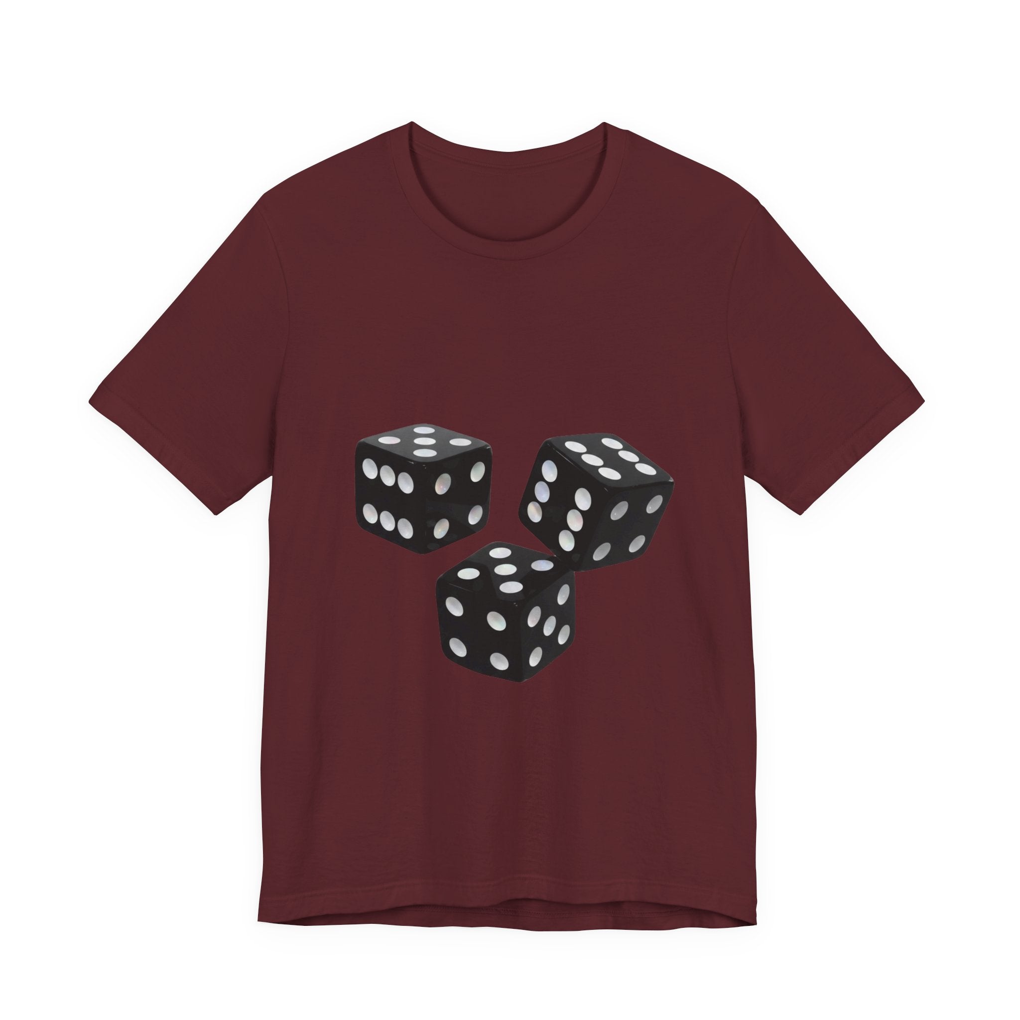 Dice Graphic Tee — Minimalist Black Dice T-Shirt for Gamers & Casino Fans