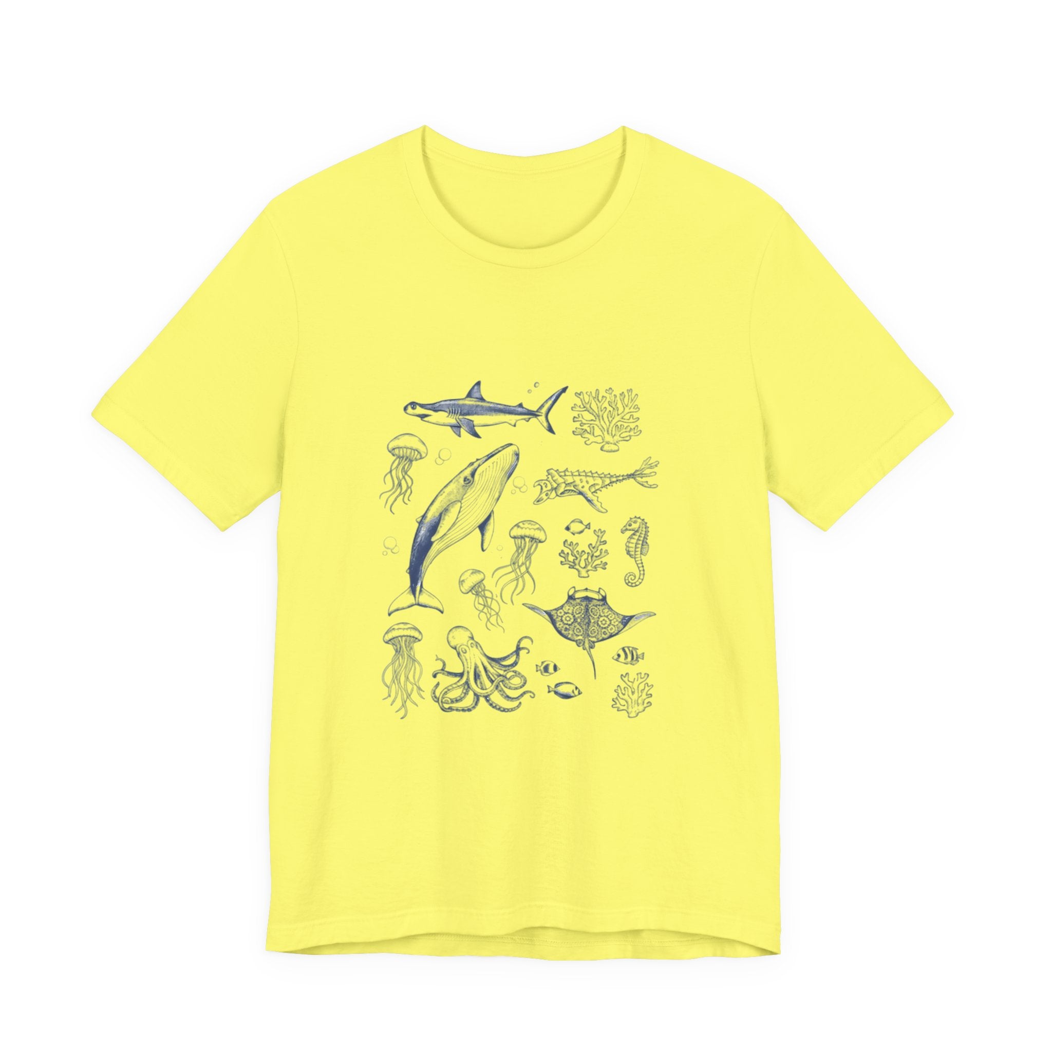 Ocean Wildlife Illustration T‑Shirt — Marine Life Chart Tee