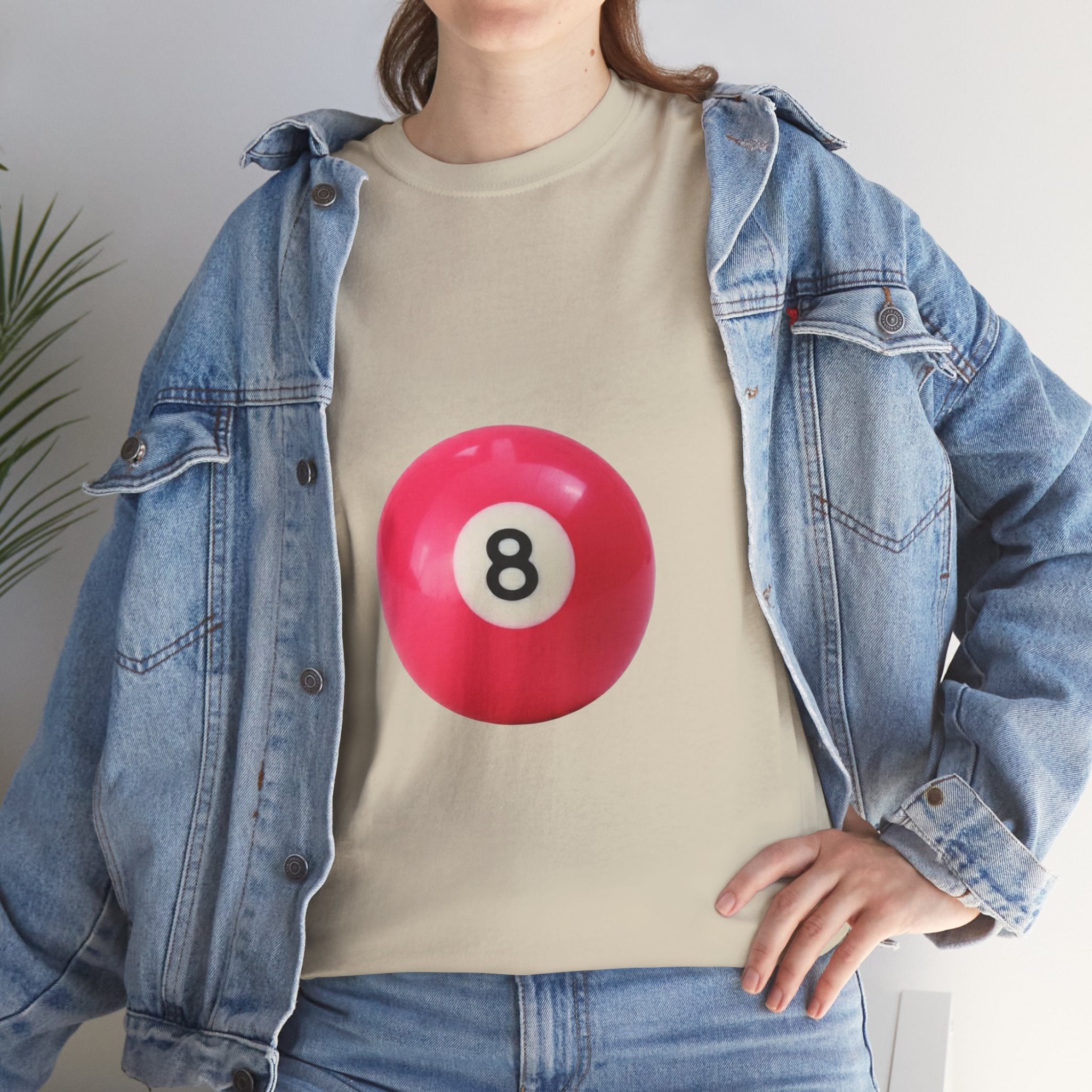 8-Ball Graphic Tee — Pink Pool Ball Casual T-Shirt