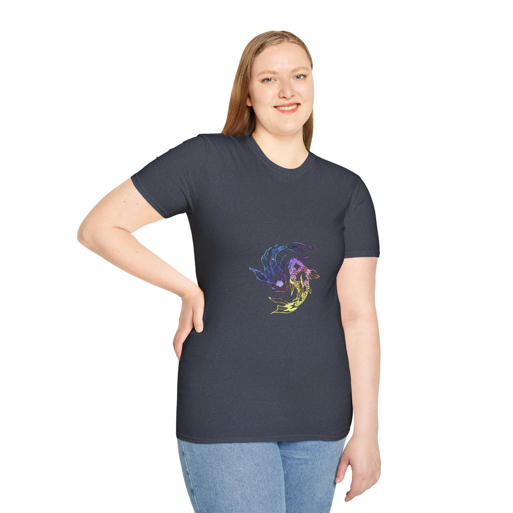Koi Yin Yang T-Shirt — Colorful Japanese Carp Circle Graphic Tee
