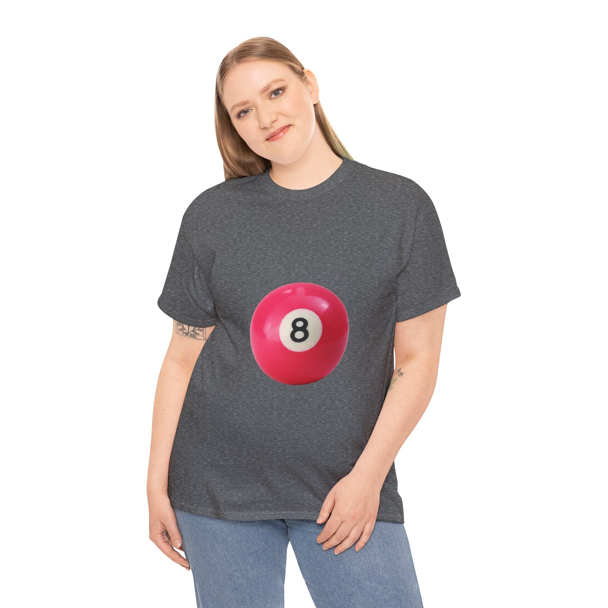 8-Ball Graphic Tee — Pink Pool Ball Casual T-Shirt