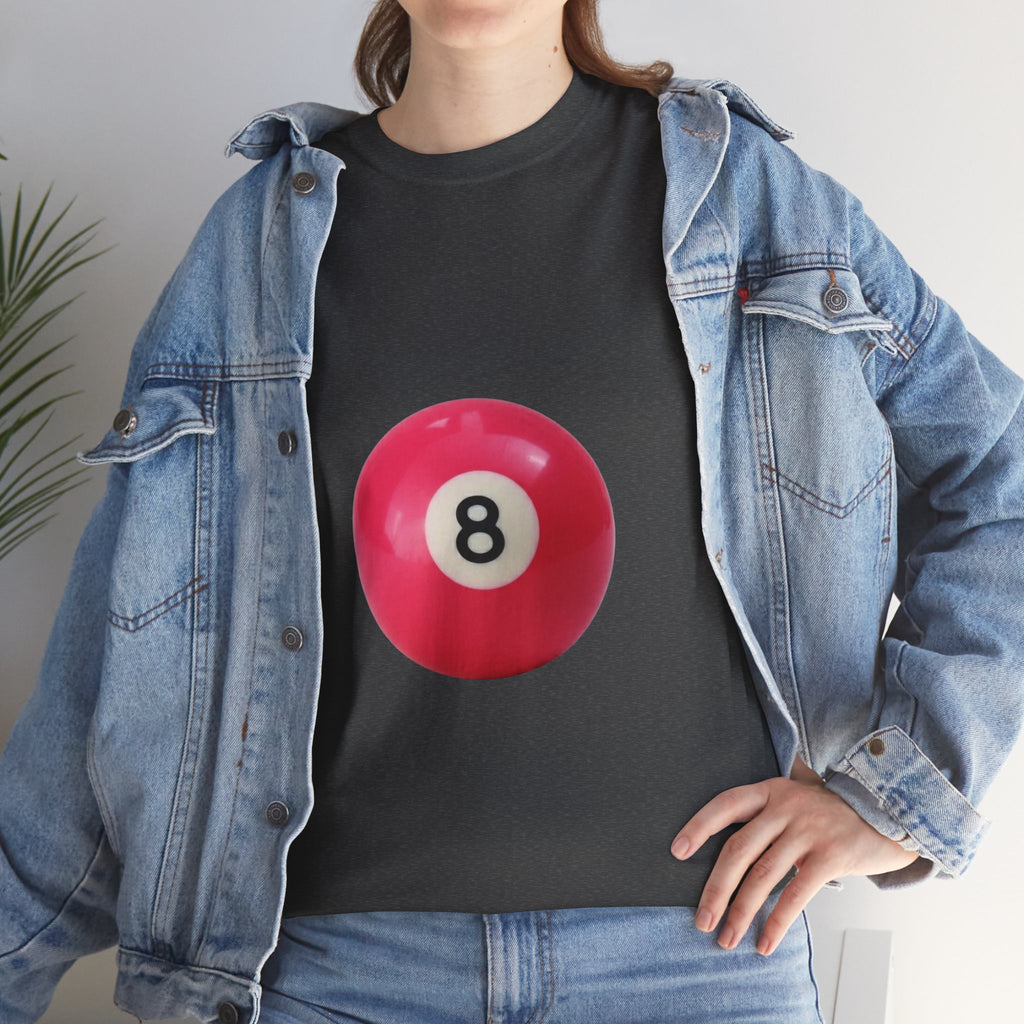 8-Ball Graphic Tee — Pink Pool Ball Casual T-Shirt