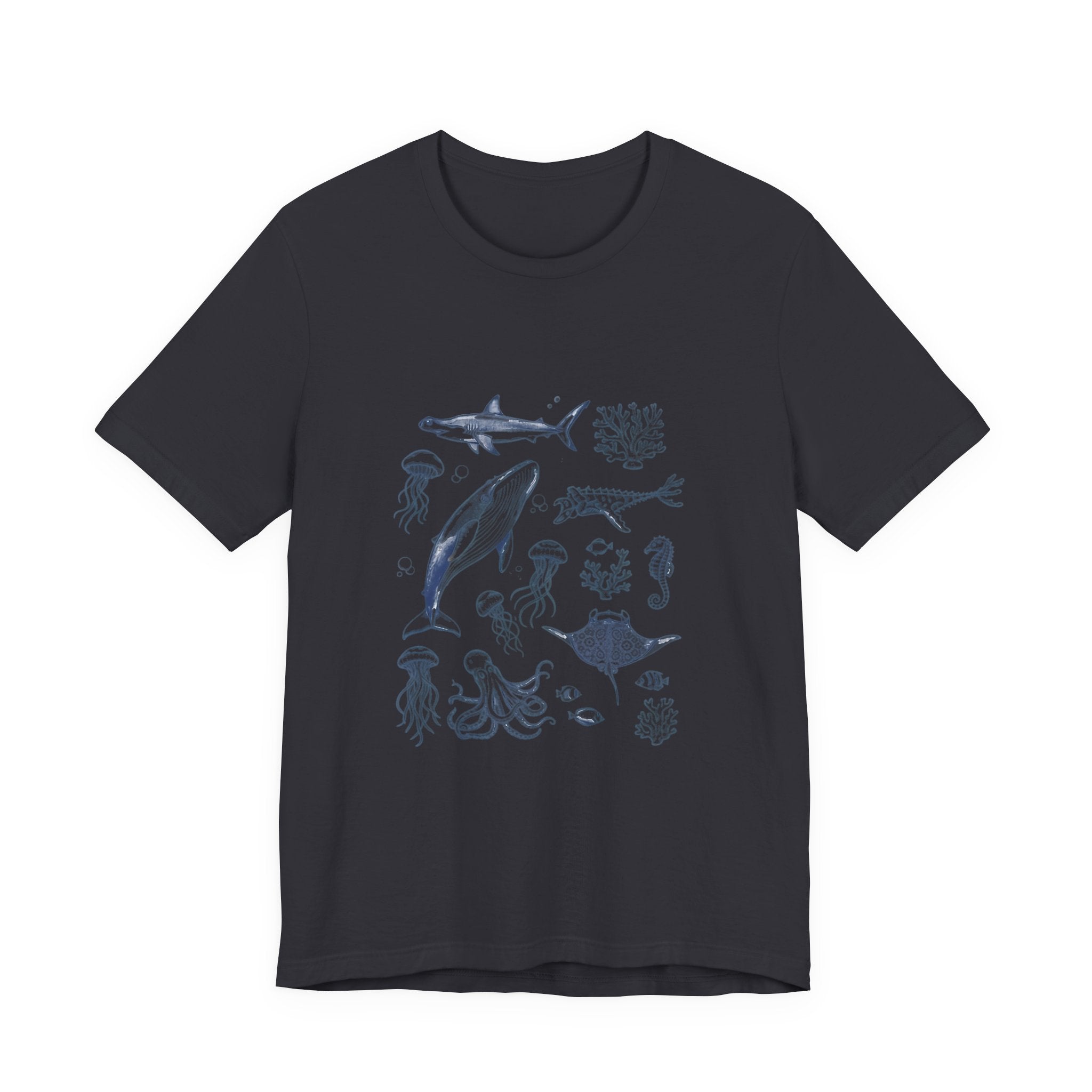 Ocean Wildlife Illustration T‑Shirt — Marine Life Chart Tee