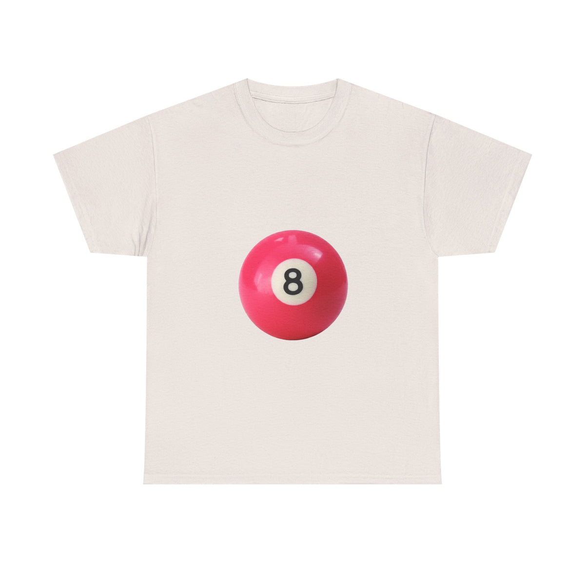 8-Ball Graphic Tee — Pink Pool Ball Casual T-Shirt