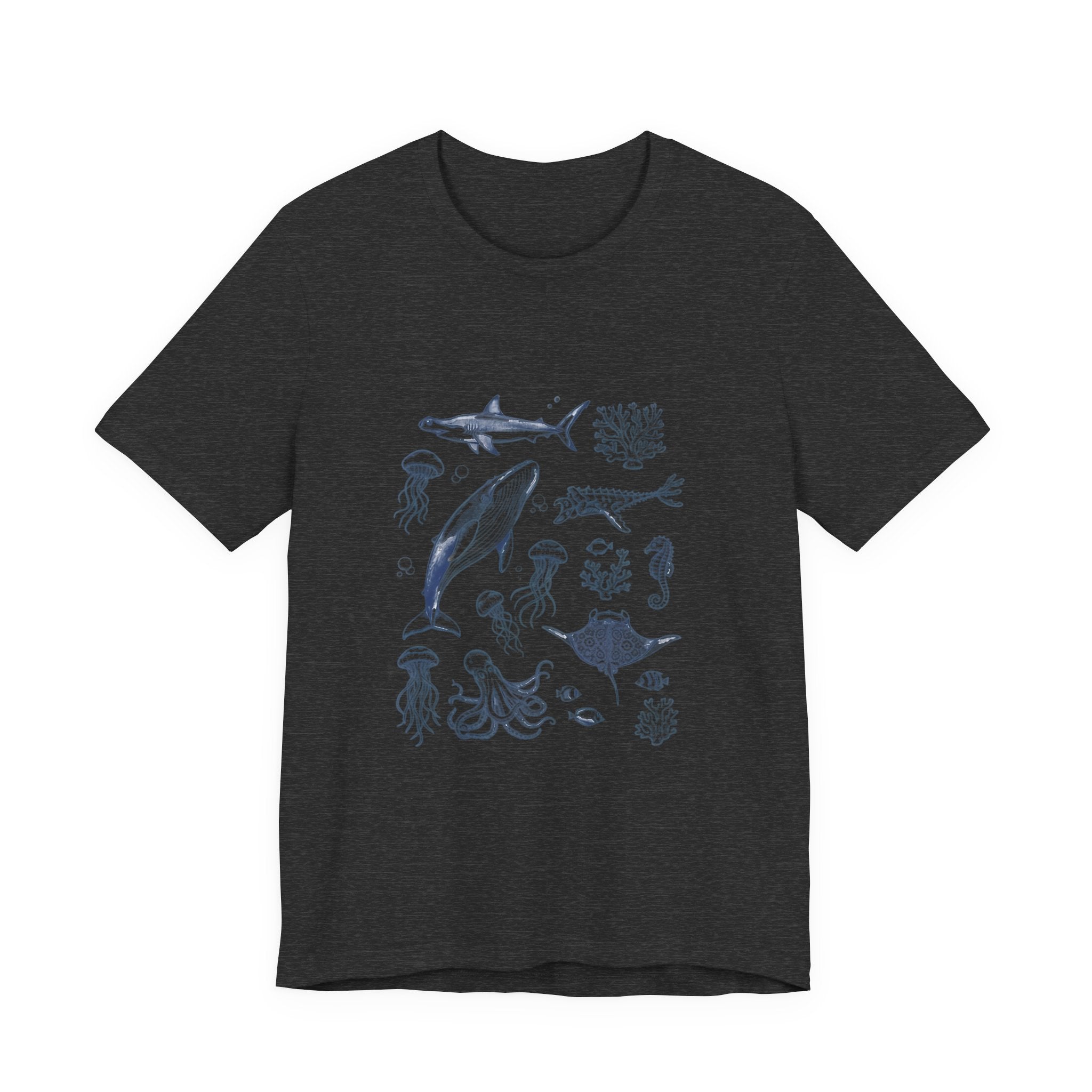 Ocean Wildlife Illustration T‑Shirt — Marine Life Chart Tee