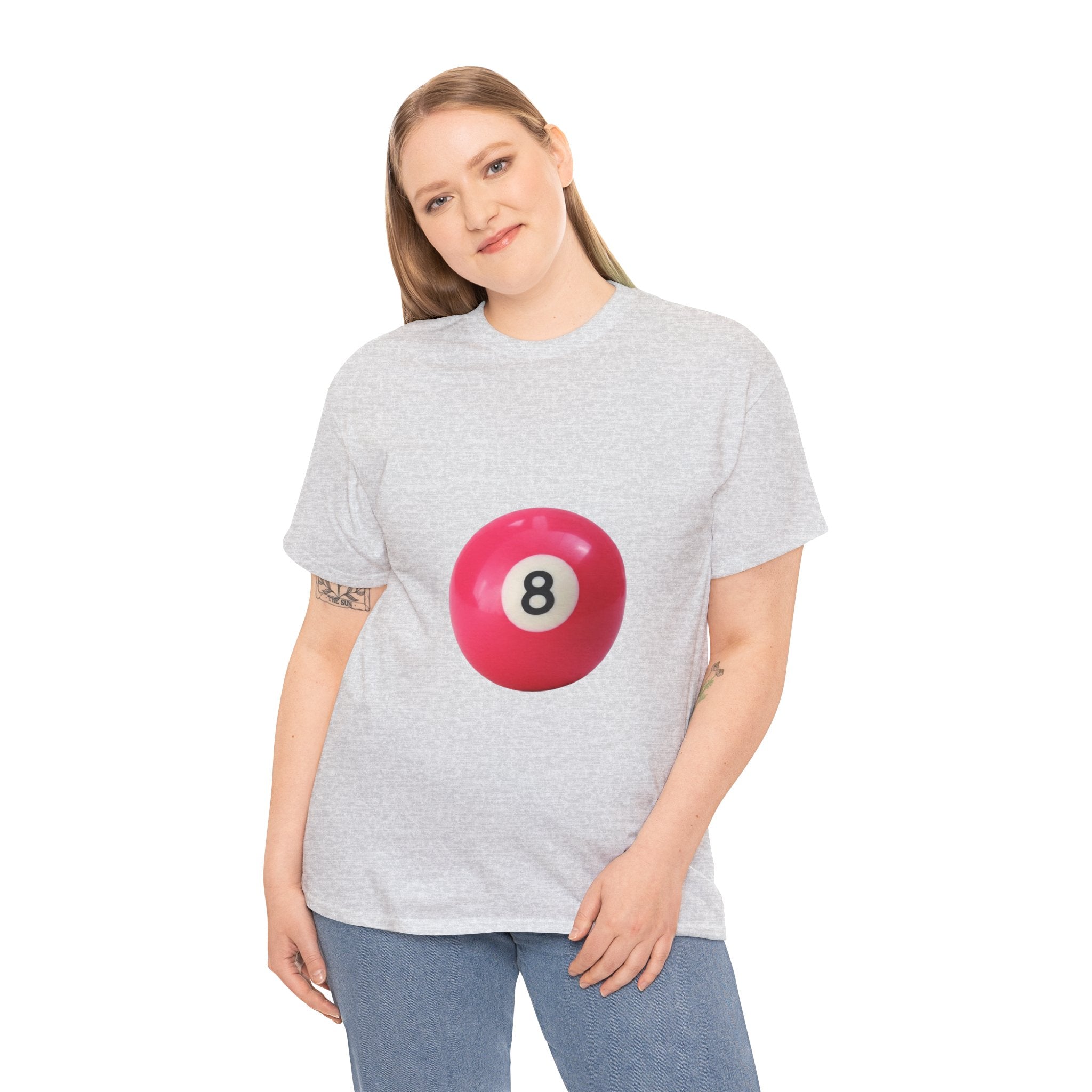 8-Ball Graphic Tee — Pink Pool Ball Casual T-Shirt