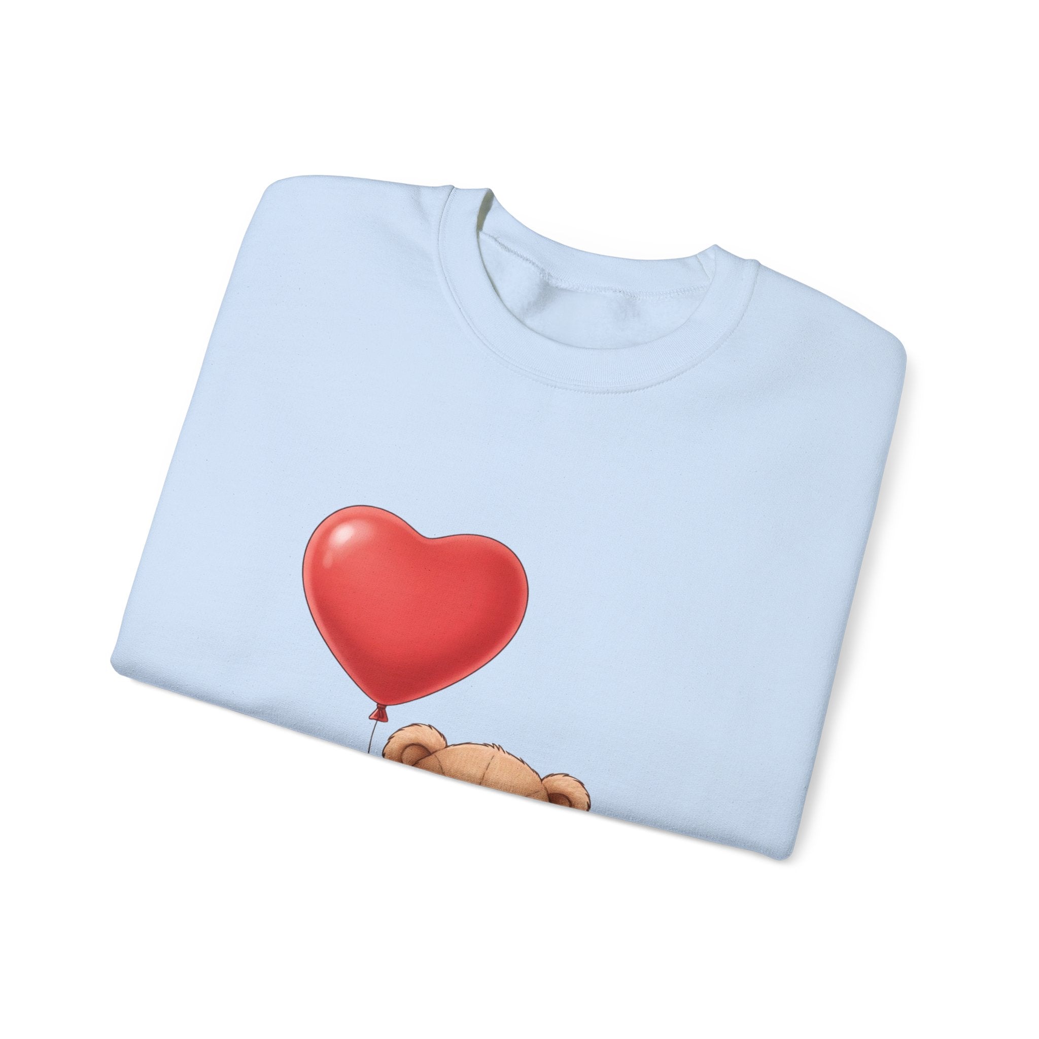 Teddy Bear with Heart Balloon Sweatshirt
