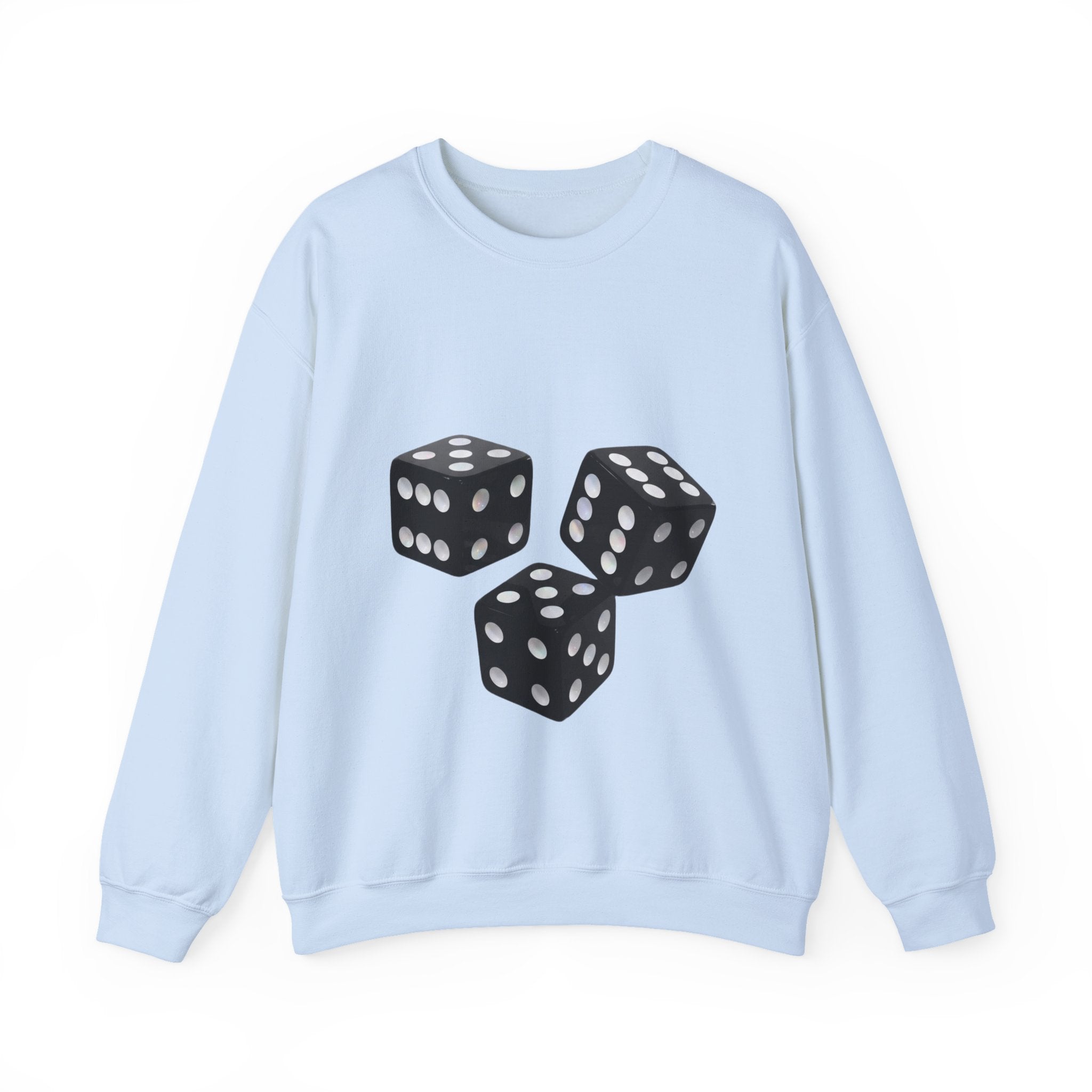Dice Graphic Sweatshirt — Retro Black Dice Crewneck for Gamers