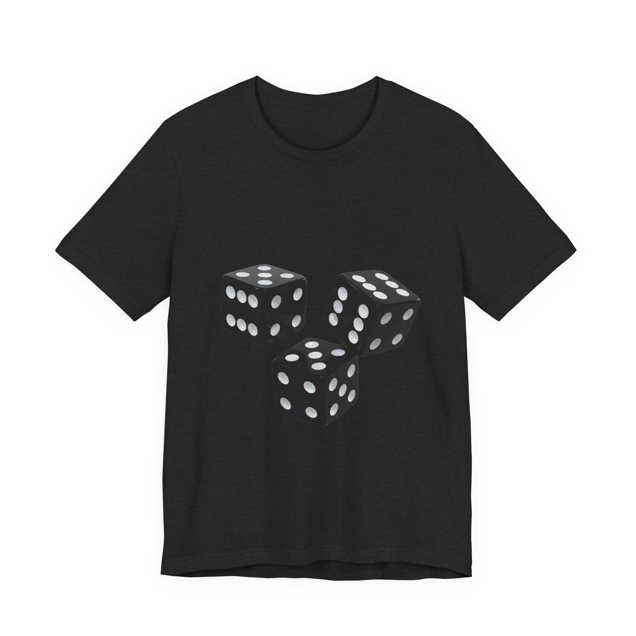 Dice Graphic Tee — Minimalist Black Dice T-Shirt for Gamers & Casino Fans